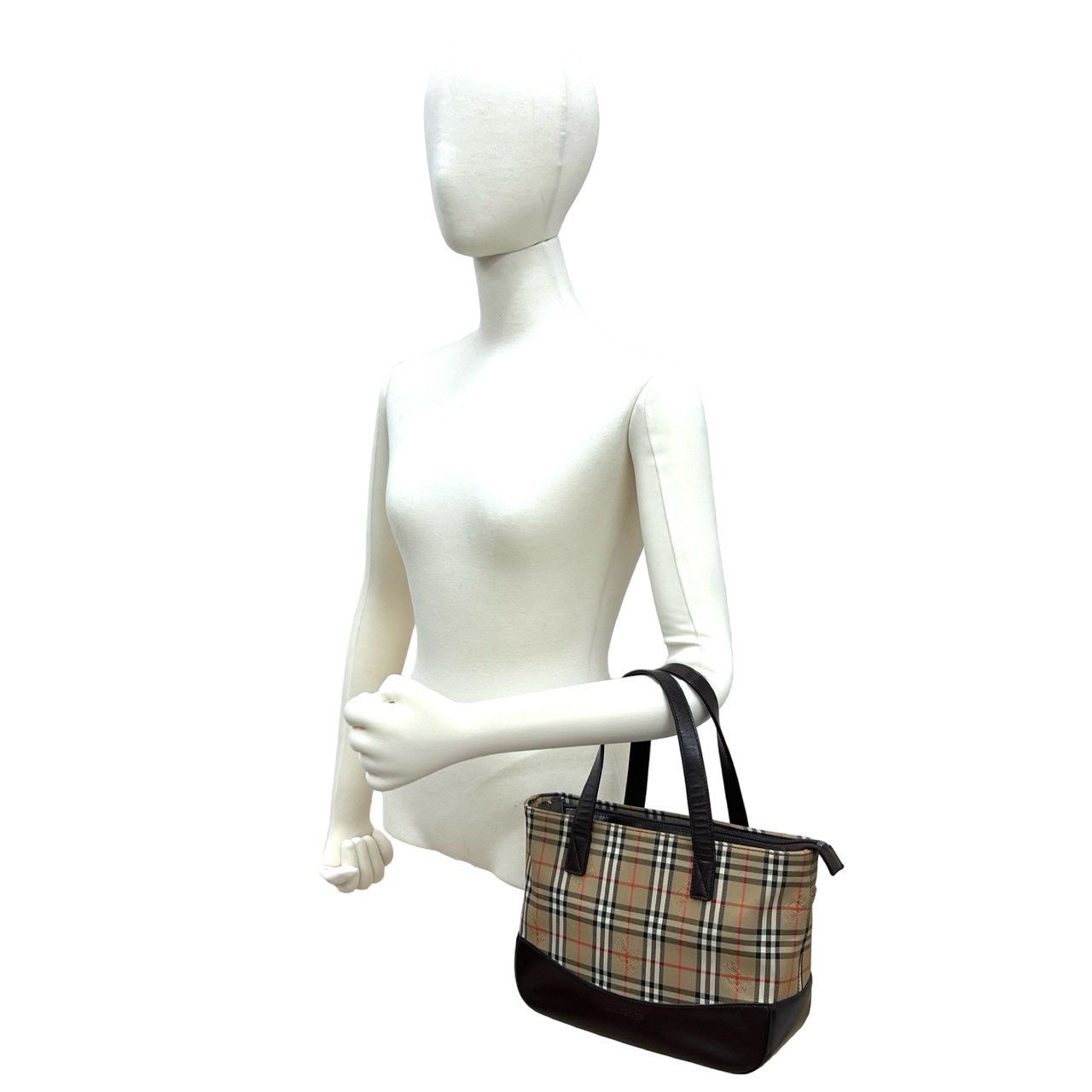 Burberry Burberry Burberrys Leather Canvas Handbag Leather Handbag DUTY FREE for USA Size ONE SIZE - 3 Thumbnail