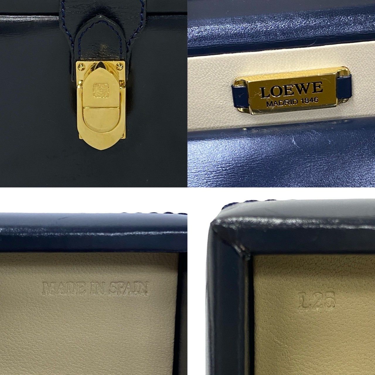 Loewe Loewe Loewe Anagram Calf Leather Handbag Leather Vanity Bag DUTY FREE for USA Size ONE SIZE - 7 Thumbnail