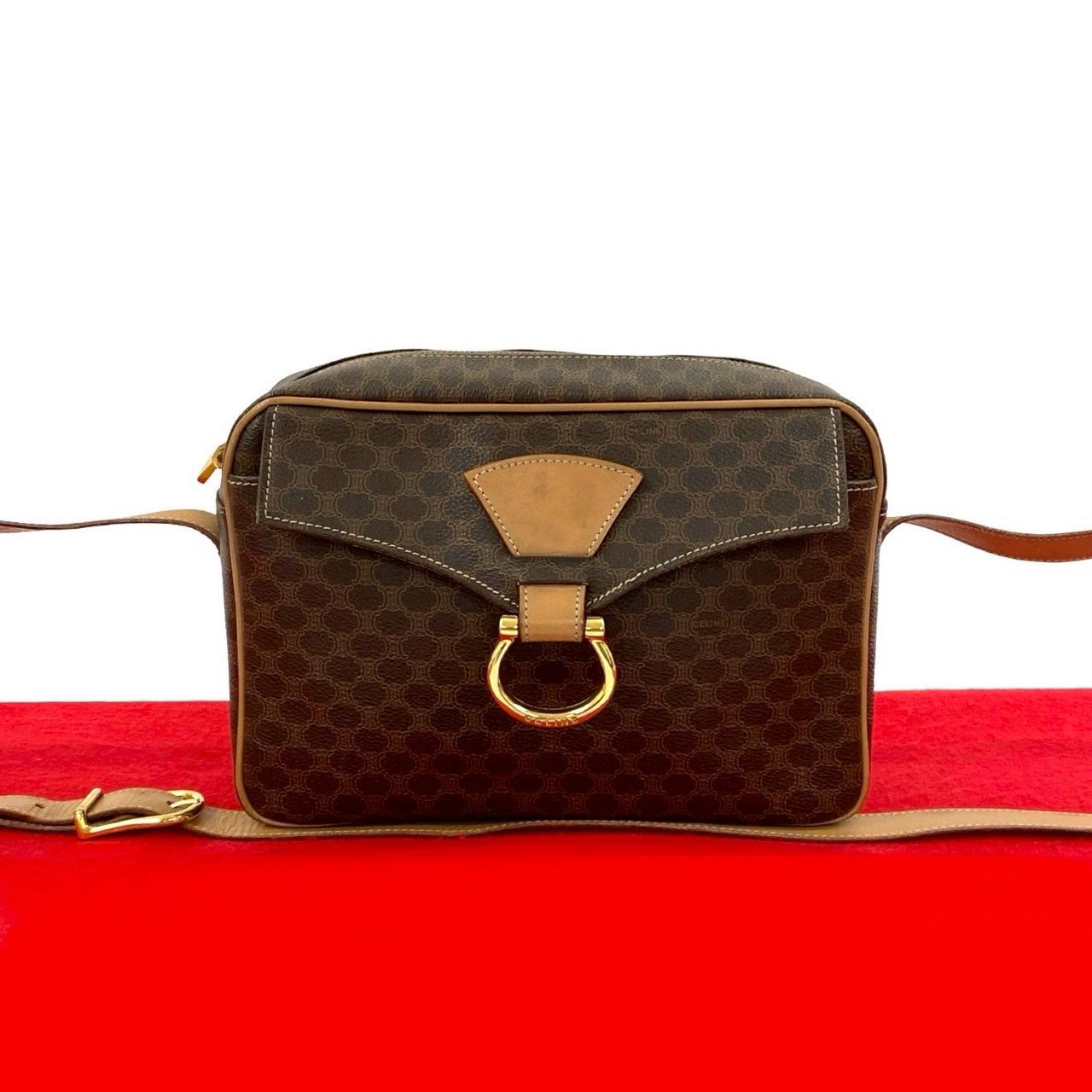 Celine Celine Celine Macadam Leather Shoulder Bag Leather Shoulder Bag DUTY FREE for USA Size ONE SIZE - 2 Thumbnail