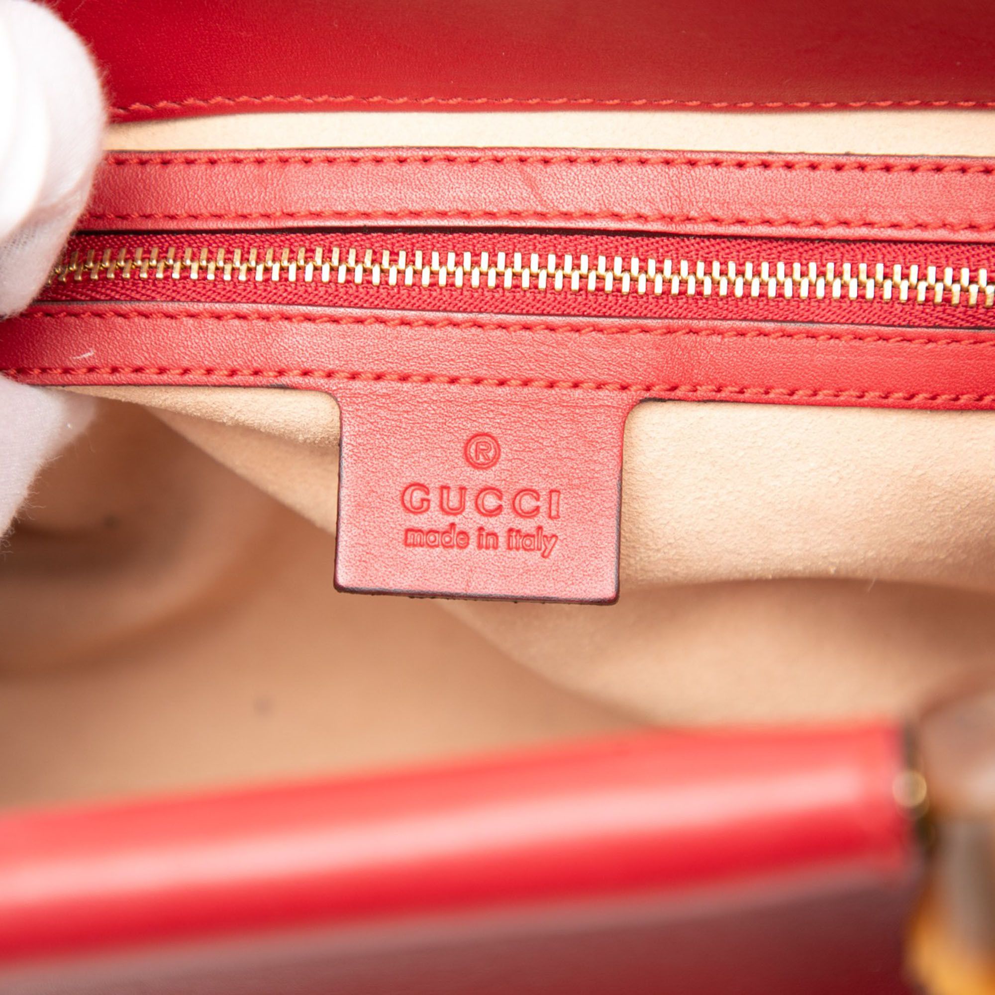 Gucci Gucci Small Leather Bamboo Nymphaea Satchel Size ONE SIZE - 5 Thumbnail