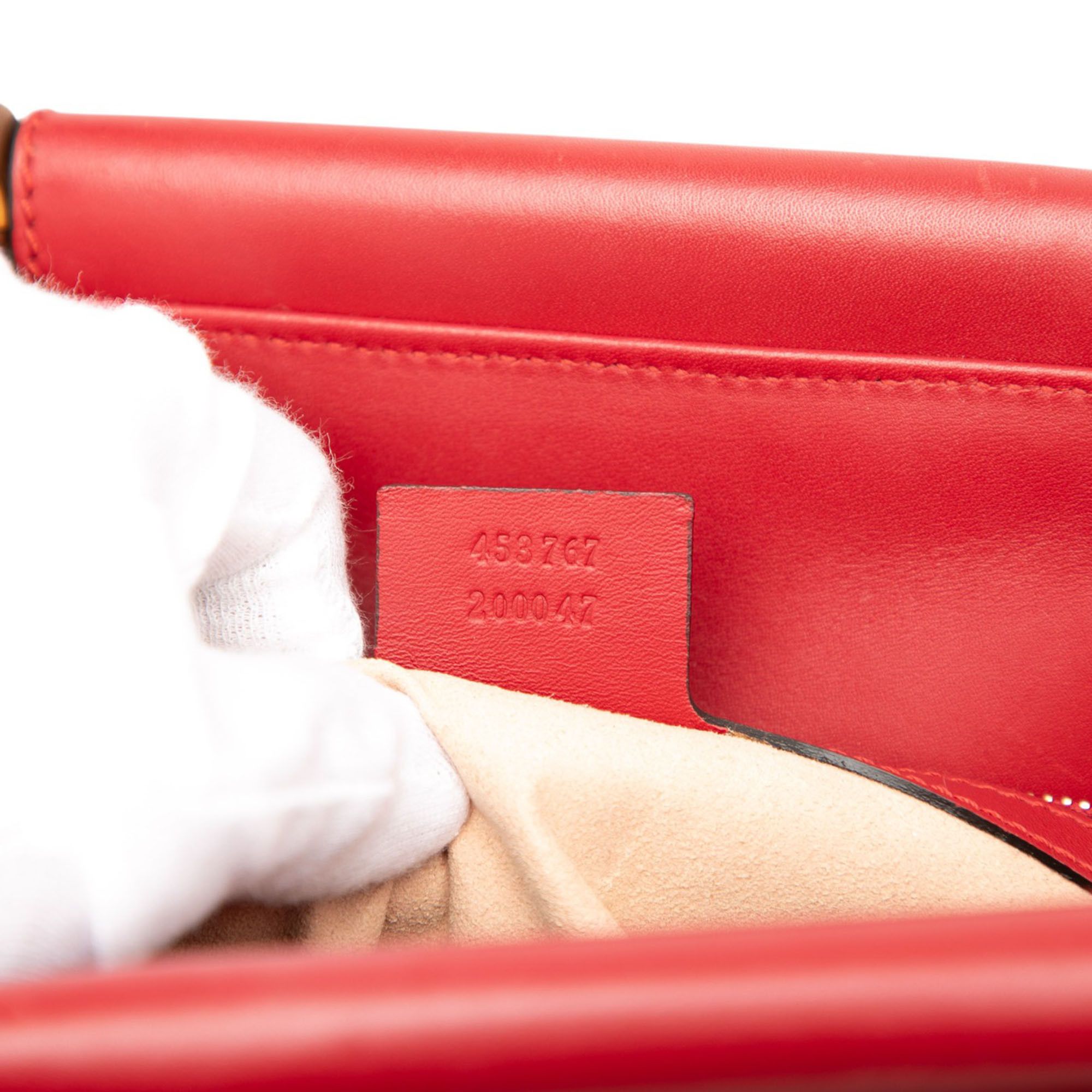 Gucci Gucci Small Leather Bamboo Nymphaea Satchel Size ONE SIZE - 6 Thumbnail