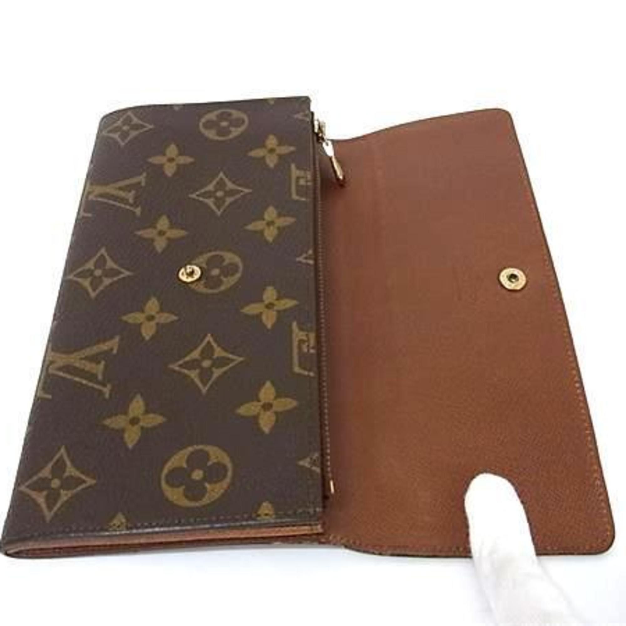 Louis Vuitton Louis Vuitton Pochette Porte Monnaie Credit M61723 Brown Monogram Bifold Long Wallet for Men and Women Size ONE SIZE - 4 Thumbnail