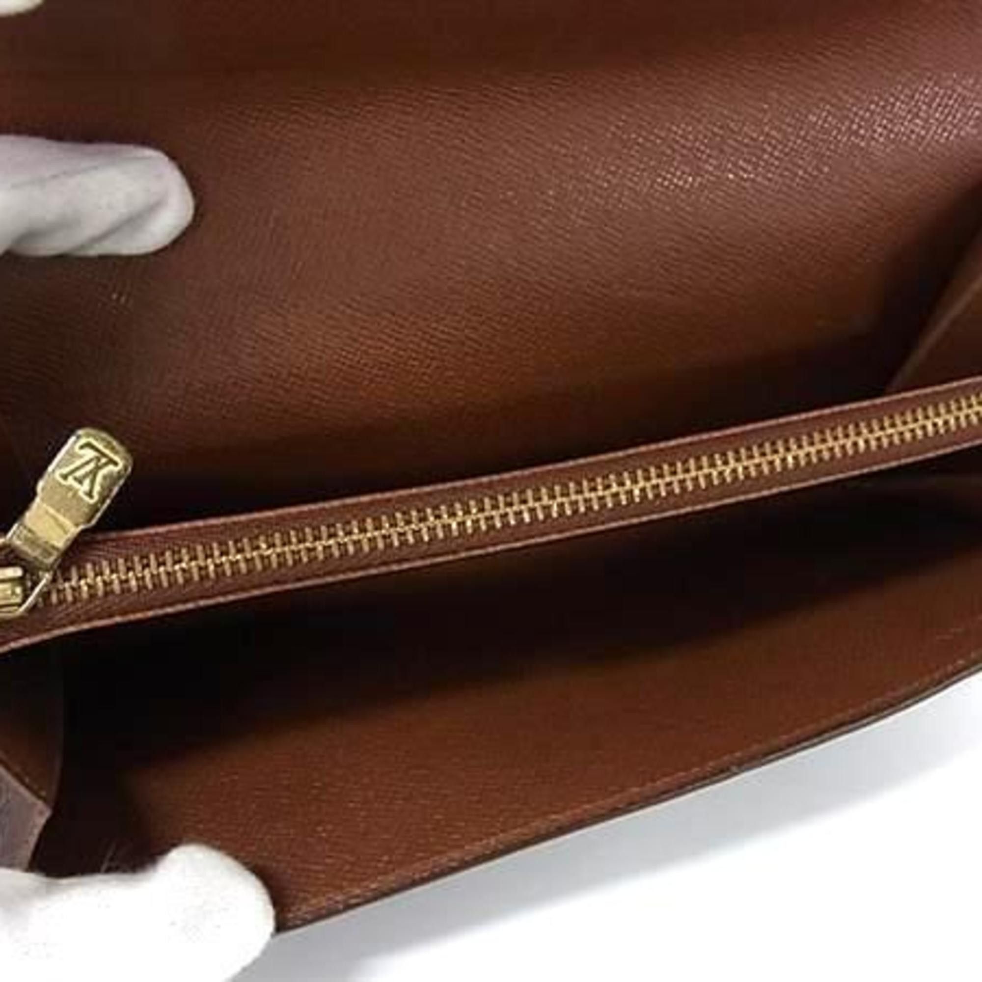 Louis Vuitton Louis Vuitton Pochette Porte Monnaie Credit M61723 Brown Monogram Bifold Long Wallet for Men and Women Size ONE SIZE - 5 Thumbnail