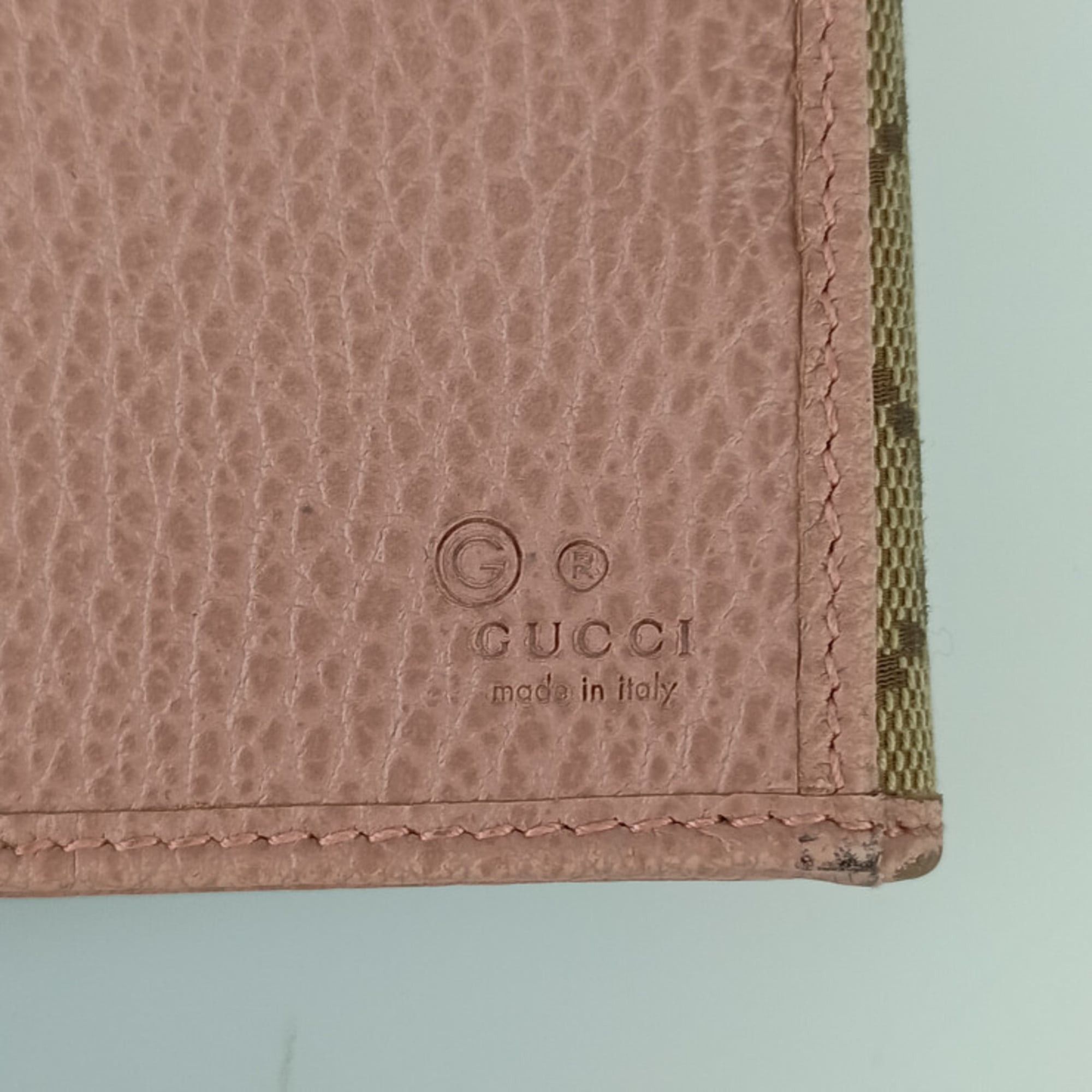 Gucci GUCCI W Bifold Long Wallet 231841 Beige Pink GG Canvas and Leather Women's Size ONE SIZE - 8 Thumbnail