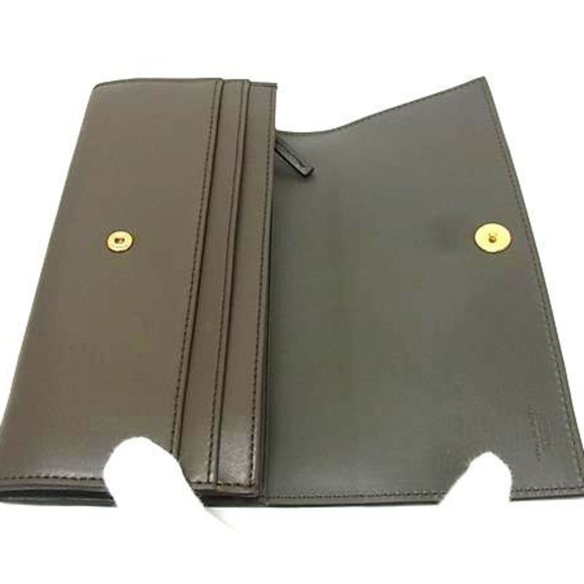 Fendi FENDI By the Way Wallet 8M0251 Greige Leather Women's Bifold Long Size ONE SIZE - 4 Thumbnail