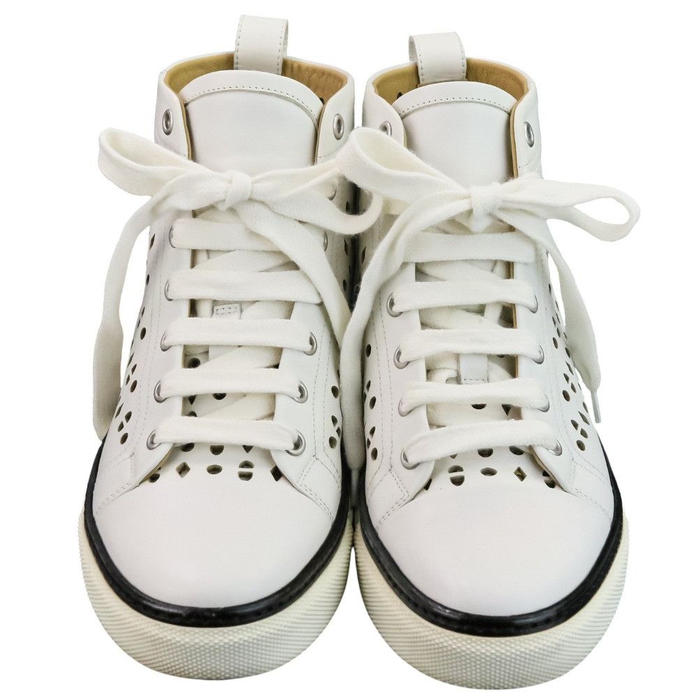 Hermes Hermes Hermes Jimmy Cutwork Leather High Top Sneakers 36 Leather Shoes DUTY FREE for USA Size ONE SIZE - 5 Thumbnail