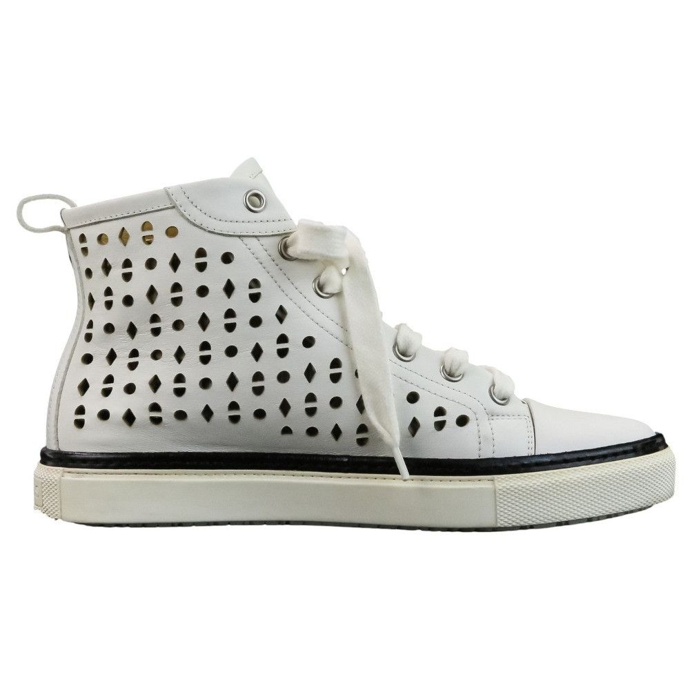 Hermes Hermes Hermes Jimmy Cutwork Leather High Top Sneakers 36 Leather Shoes DUTY FREE for USA Size ONE SIZE - 3 Thumbnail