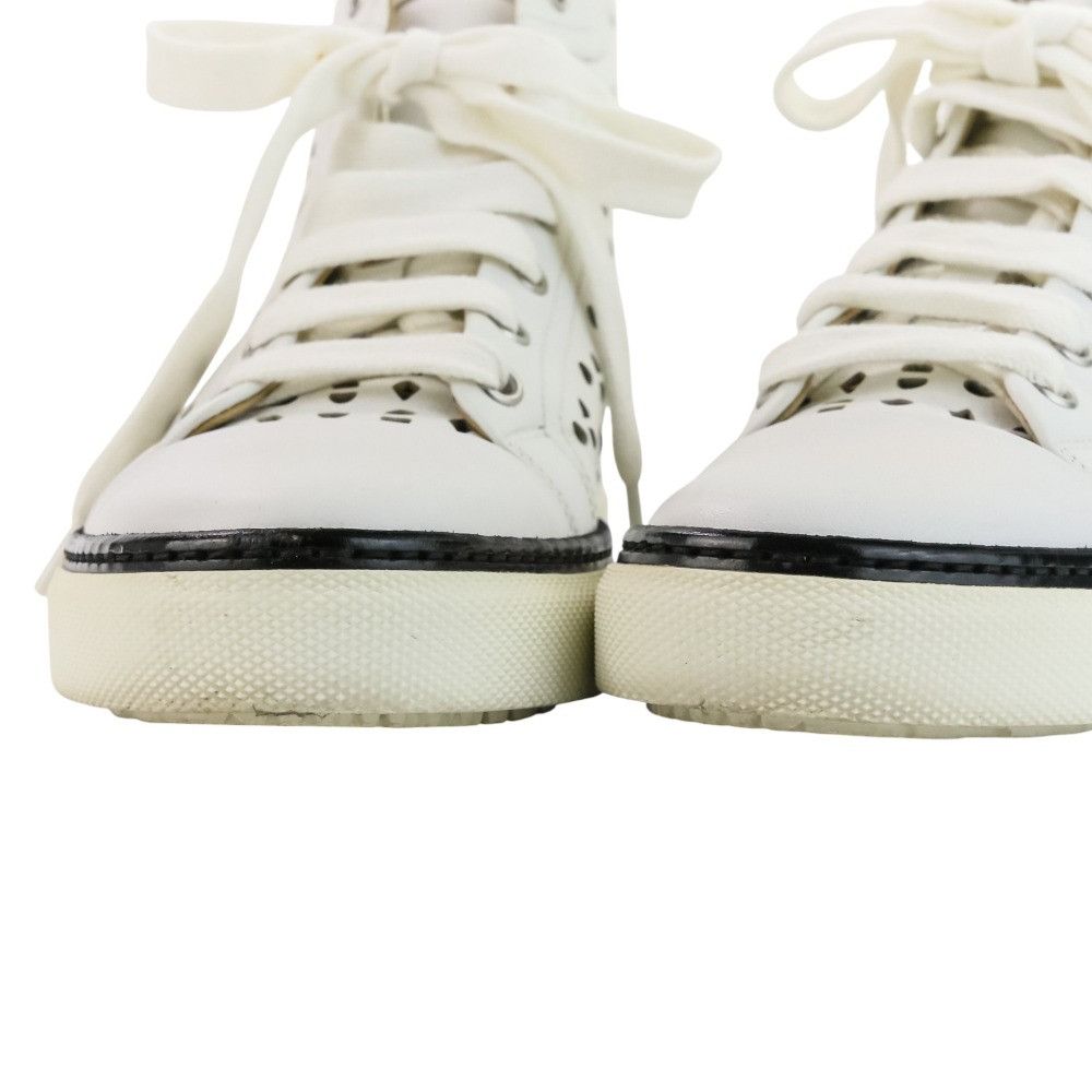 Hermes Hermes Hermes Jimmy Cutwork Leather High Top Sneakers 36 Leather Shoes DUTY FREE for USA Size ONE SIZE - 12 Thumbnail