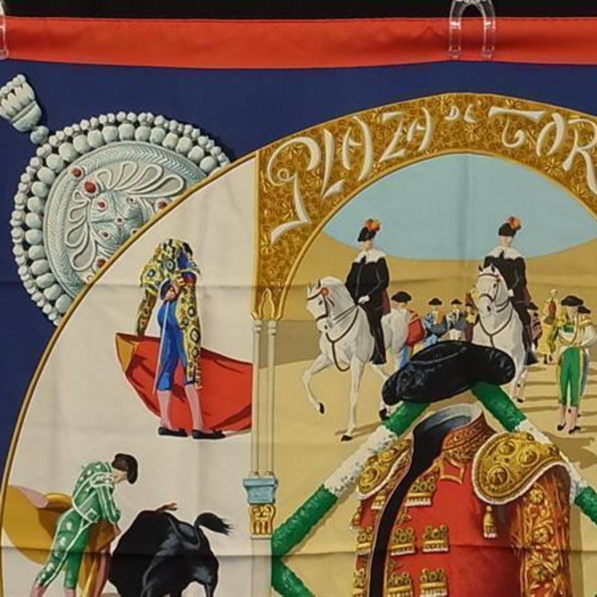 Hermes HERMES Carré 90 Scarf, Multicolor Silk, Women's, Plaza de Toros Bullring Size ONE SIZE - 3 Thumbnail