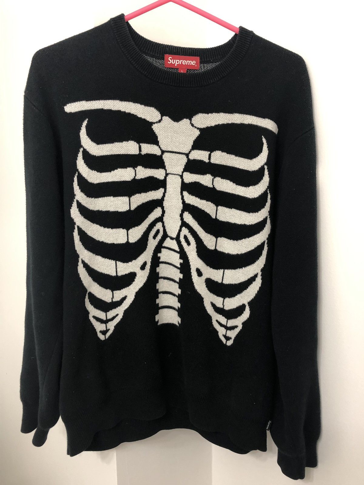 Supreme Supreme Bones Knit Sweater Black Skeleton | Grailed
