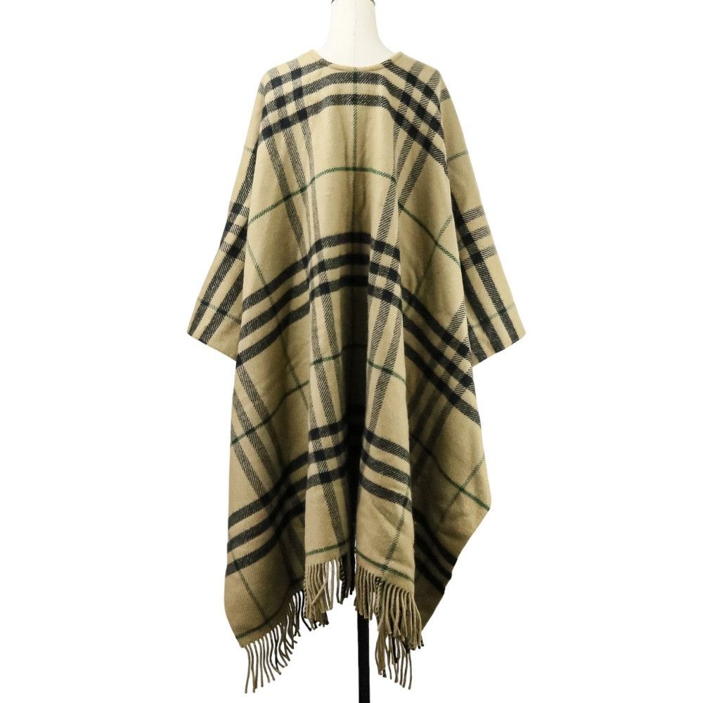 Burberry Burberry Burberry Fringe Edge Cashmere Blend Cape Coat Textile Outerwear 8090880 DUTY FREE for USA Size ONE SIZE - 5 Thumbnail