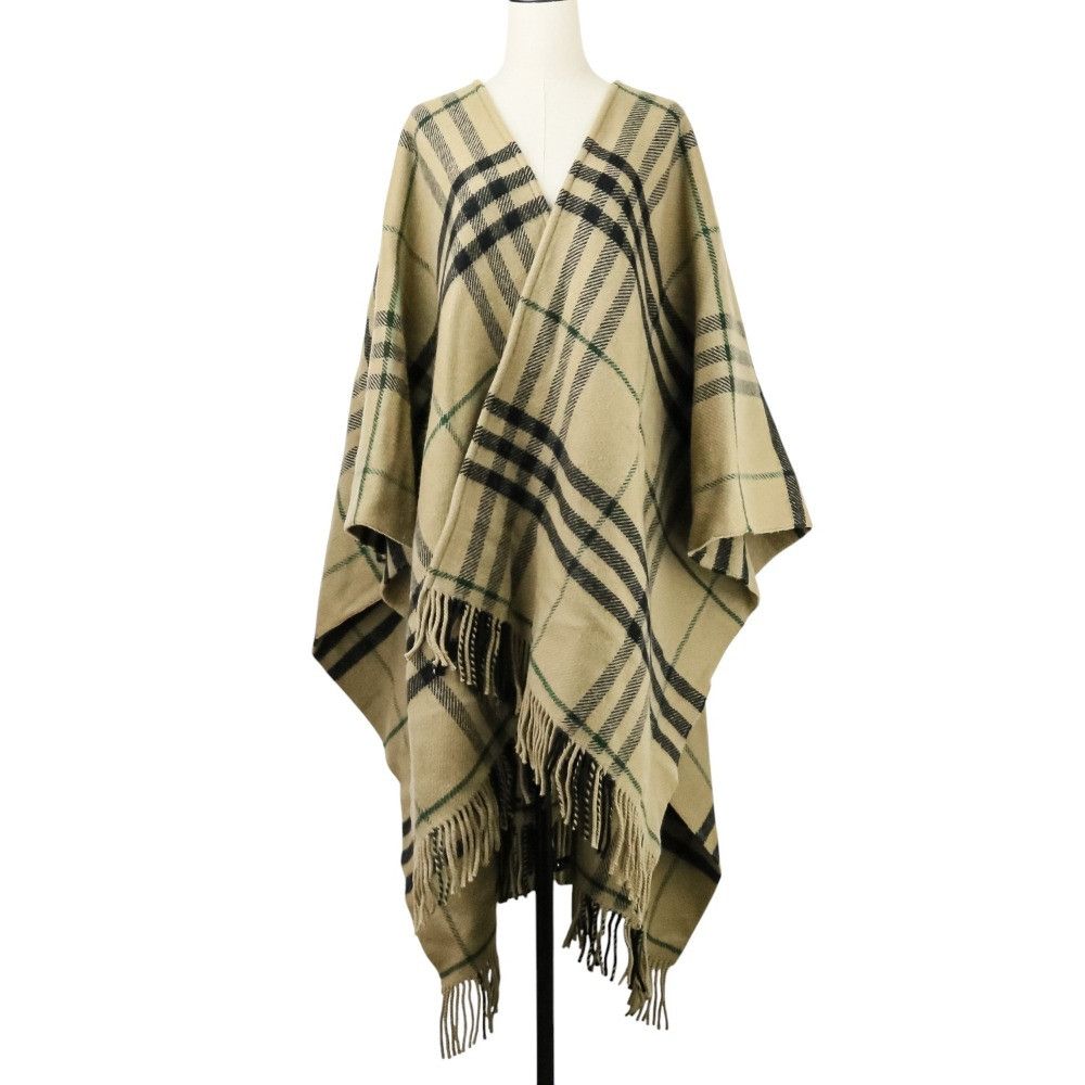 Burberry Burberry Burberry Fringe Edge Cashmere Blend Cape Coat Textile Outerwear 8090880 DUTY FREE for USA Size ONE SIZE - 2 Thumbnail