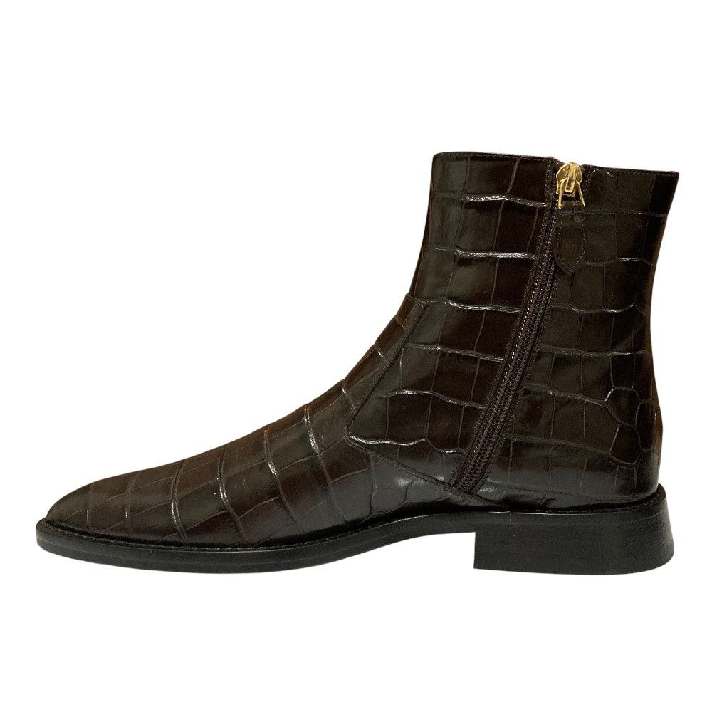 Other Other Victoria Beckham Crocodile Embossed Leather Short Boots Leather Shoes DUTY FREE for USA Size ONE SIZE - 7 Thumbnail