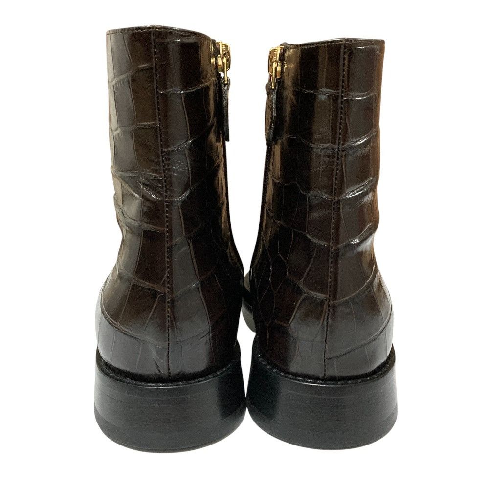 Other Other Victoria Beckham Crocodile Embossed Leather Short Boots Leather Shoes DUTY FREE for USA Size ONE SIZE - 9 Thumbnail