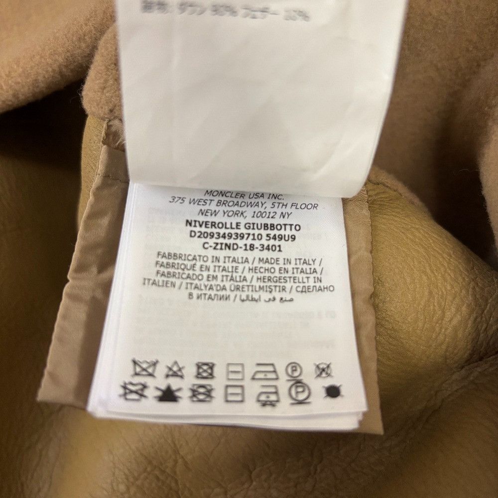 Moncler Moncler Moncler NIVEROLLE Sheepskin Wool Coat Leather Outerwear DUTY FREE for USA Size ONE SIZE - 19 Thumbnail