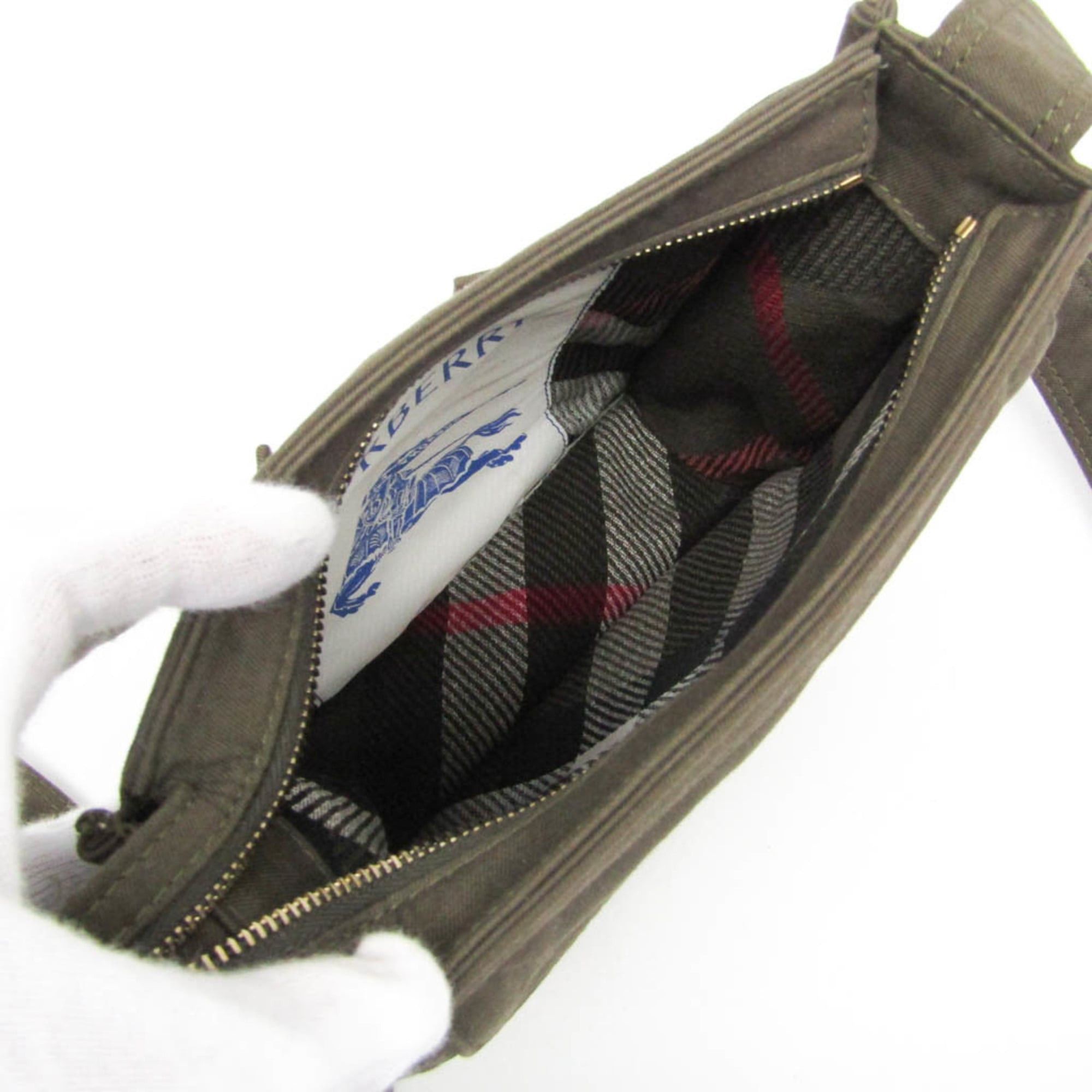 Burberry Burberry Mini Trench Tote 8092089 Men,Women Cotton Canvas Shoulder Bag Khaki Size ONE SIZE - 4 Thumbnail
