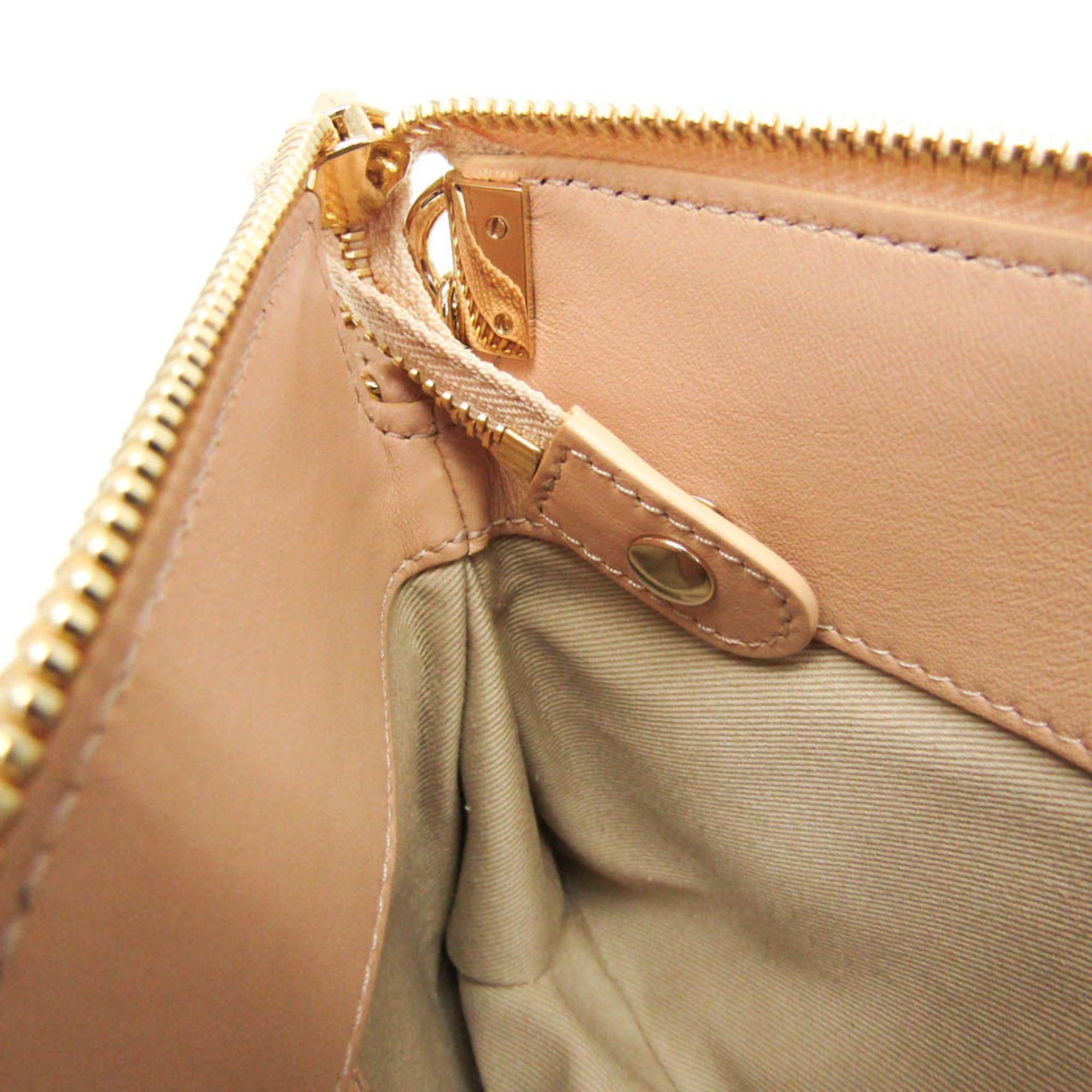 Chloe Chloé FAYE Small Zipped CHC21AS414F17284 Women's Leather Shoulder Bag Pale Orange Size ONE SIZE - 15 Thumbnail