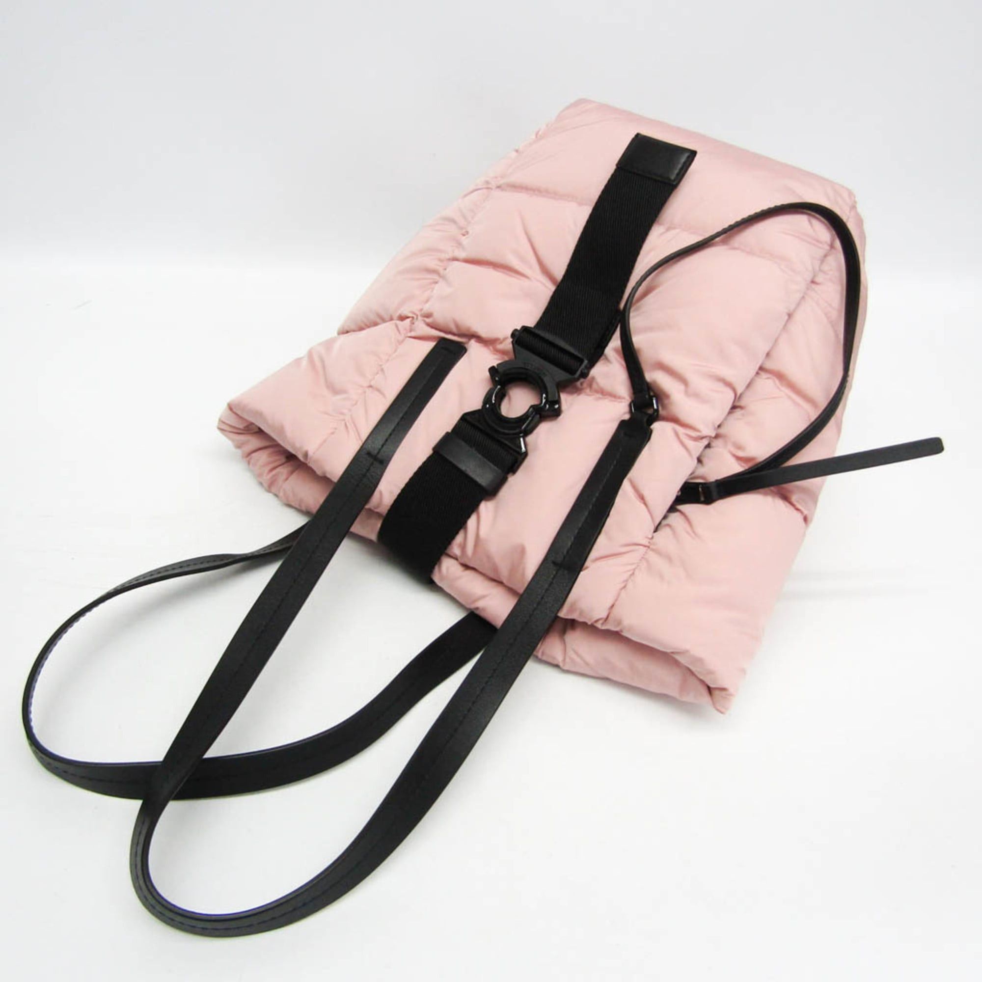 Moncler Moncler XANDER Tote Small H209B5D00002 Women's Nylon,Down Tote Bag Black,Pink Size ONE SIZE - 7 Thumbnail