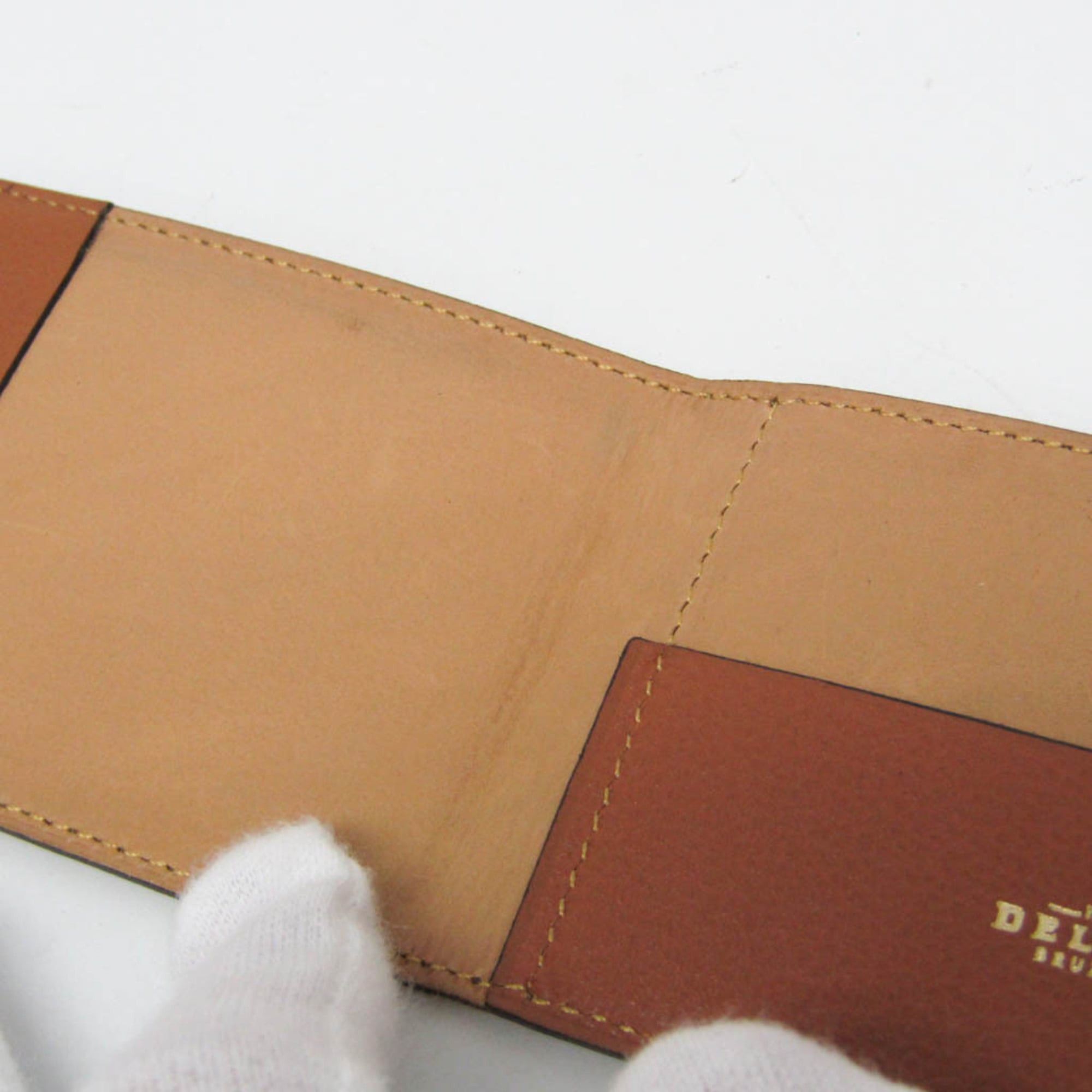 Delvaux Delvaux Tri-fold Leather Business Card Case Brown Size ONE SIZE - 8 Thumbnail