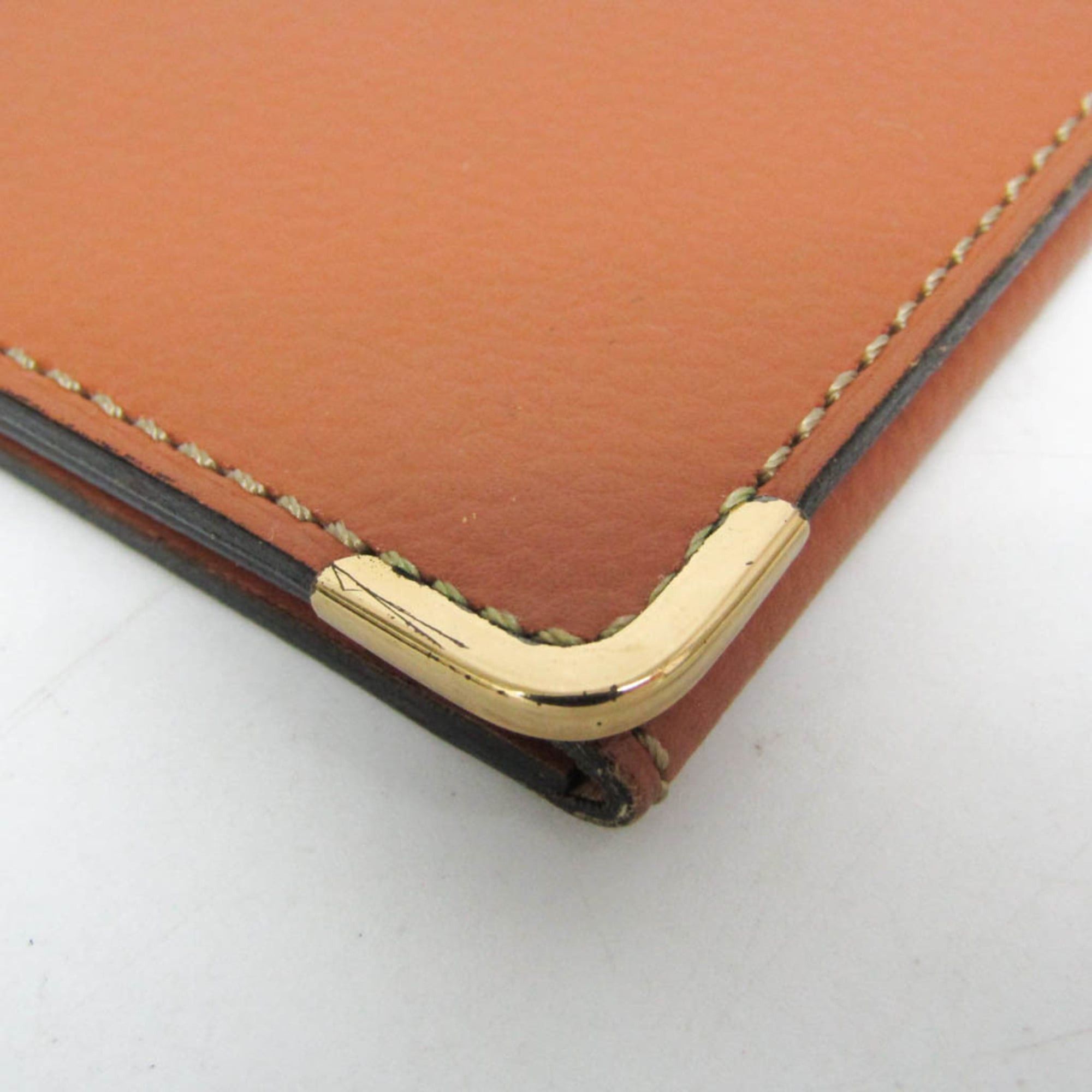 Delvaux Delvaux Tri-fold Leather Business Card Case Brown Size ONE SIZE - 6 Thumbnail