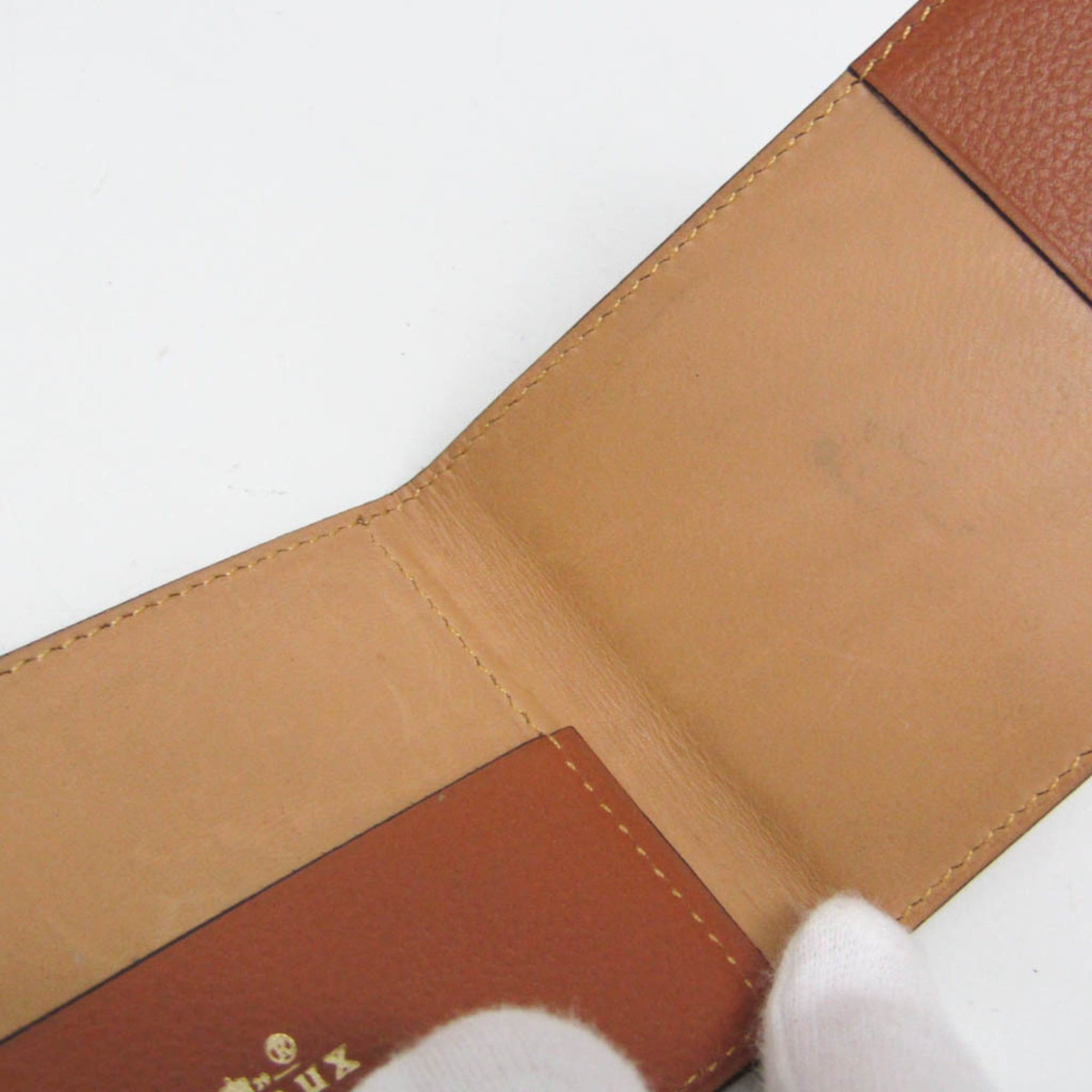 Delvaux Delvaux Tri-fold Leather Business Card Case Brown Size ONE SIZE - 9 Thumbnail