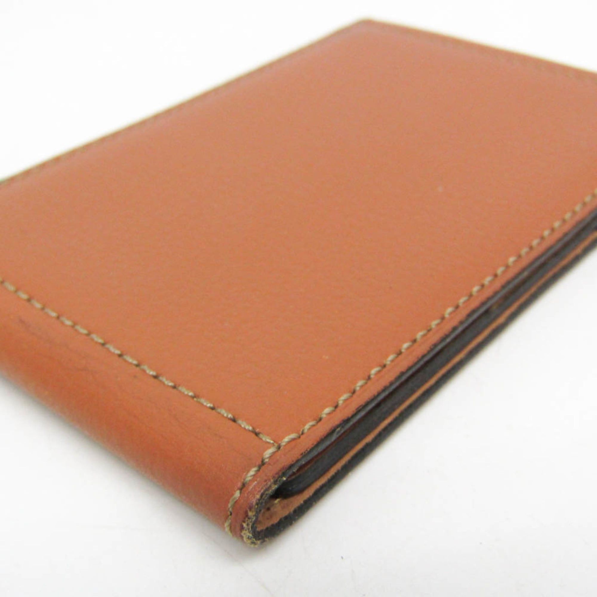 Delvaux Delvaux Tri-fold Leather Business Card Case Brown Size ONE SIZE - 4 Thumbnail