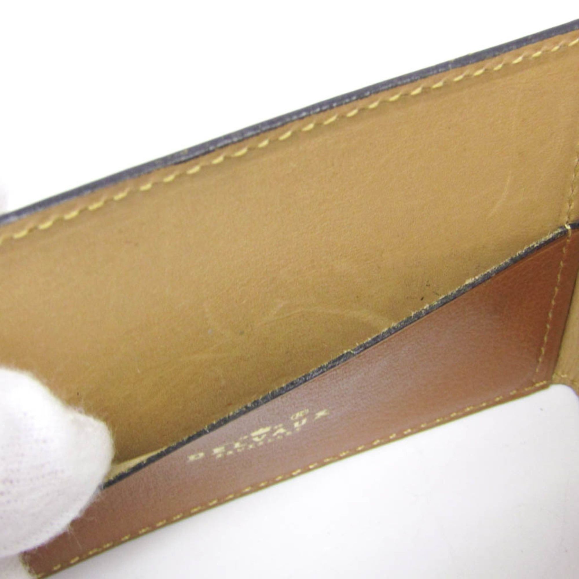 Delvaux Delvaux Tri-fold Leather Business Card Case Brown Size ONE SIZE - 10 Thumbnail