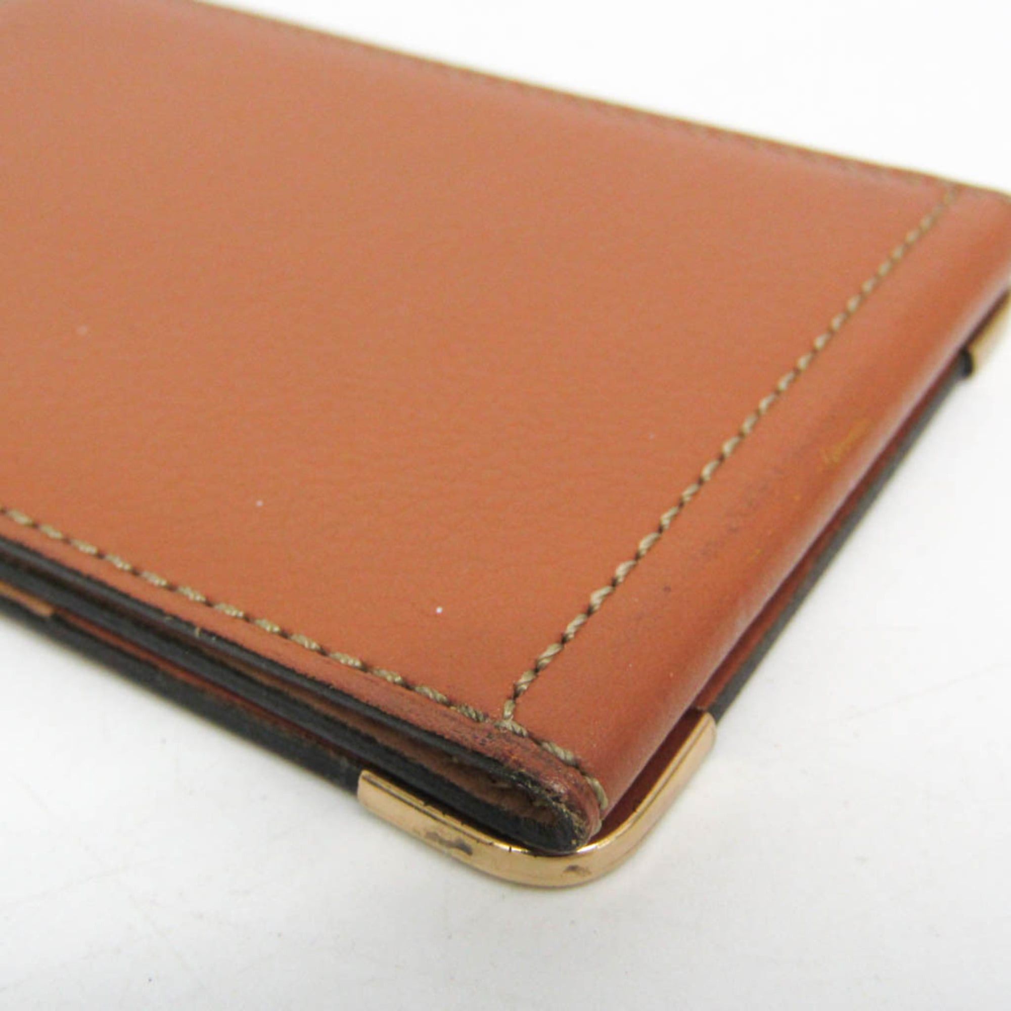 Delvaux Delvaux Tri-fold Leather Business Card Case Brown Size ONE SIZE - 5 Thumbnail