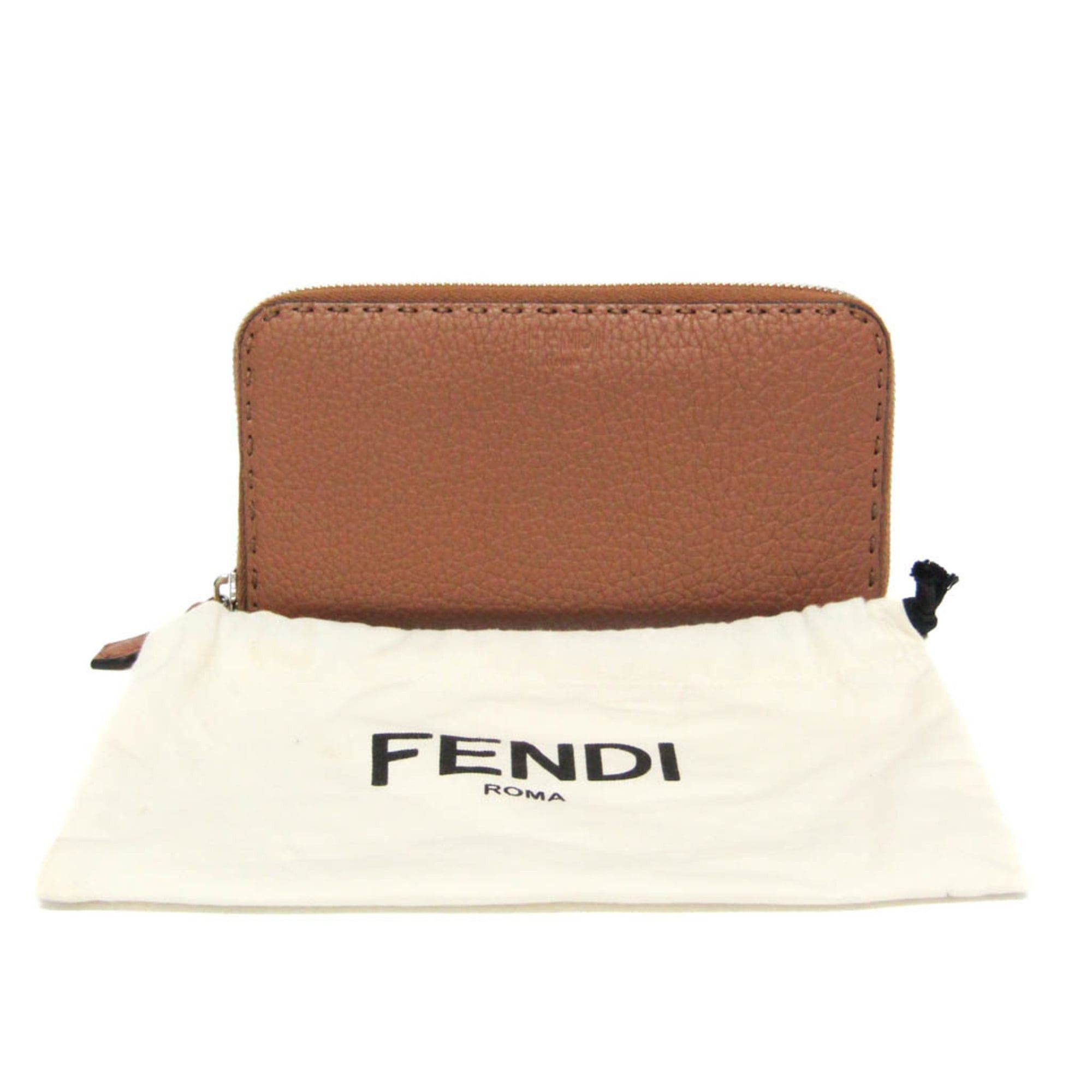 Fendi Fendi Selleria Zip Around Wallet 8M0299 Women's Leather Long Wallet (bi-fold) Light Brown Size ONE SIZE - 2 Thumbnail