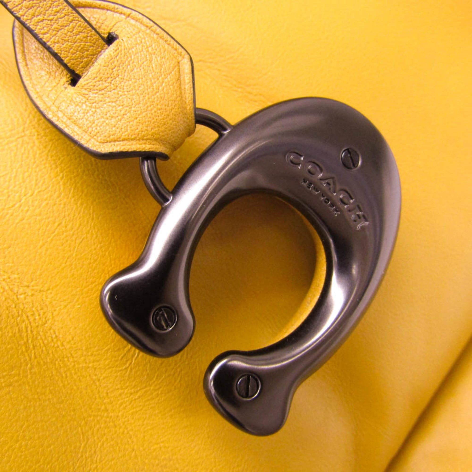 Coach Coach Pillow Tote CE722 Women's Leather Tote Bag Yellow Size ONE SIZE - 8 Thumbnail