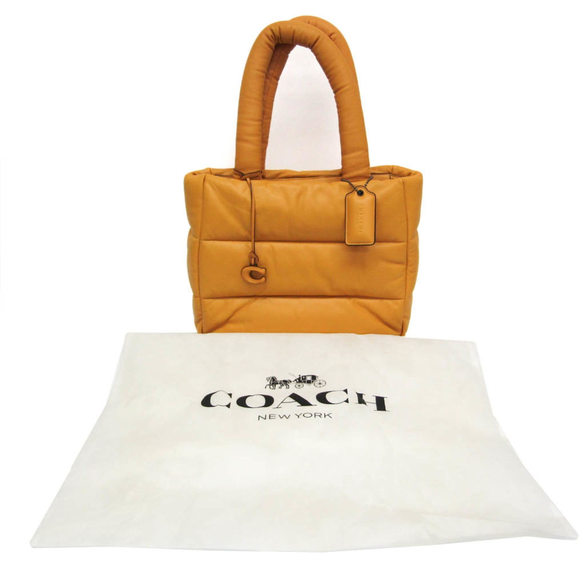 Coach Coach Pillow Tote CE722 Women's Leather Tote Bag Yellow Size ONE SIZE - 2 Thumbnail