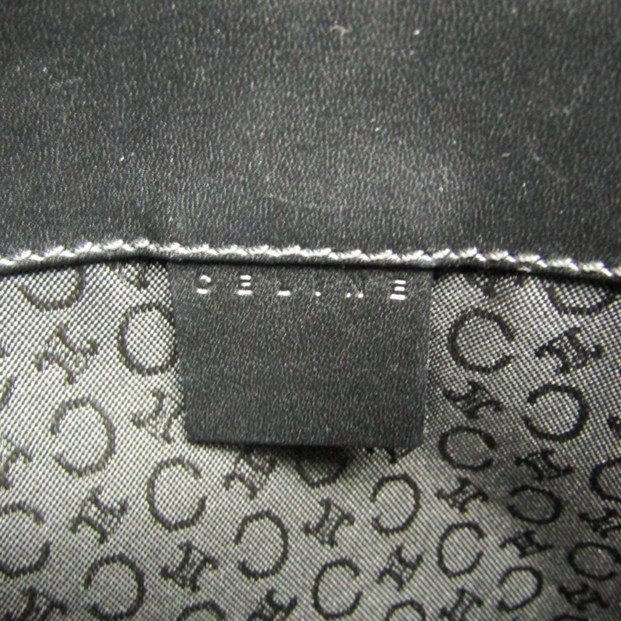 Celine Celine C Macadam Carriage Pattern Women's Canvas,Leather Handbag Black,Dark Brown Size ONE SIZE - 14 Thumbnail