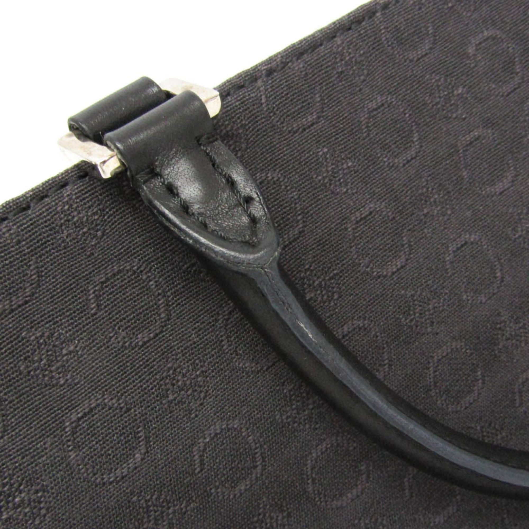 Celine Celine C Macadam Carriage Pattern Women's Canvas,Leather Handbag Black,Dark Brown Size ONE SIZE - 9 Thumbnail