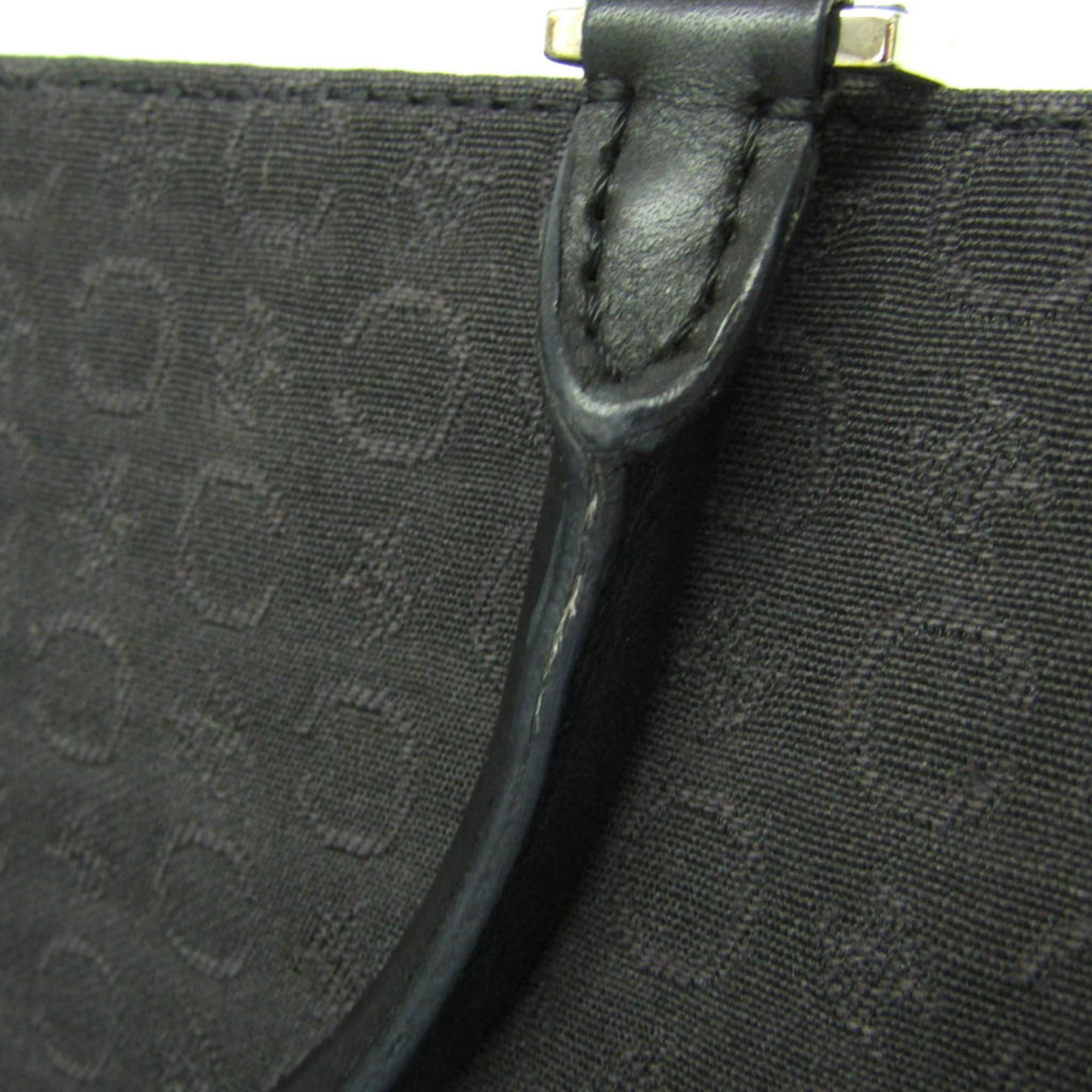 Celine Celine C Macadam Carriage Pattern Women's Canvas,Leather Handbag Black,Dark Brown Size ONE SIZE - 10 Thumbnail