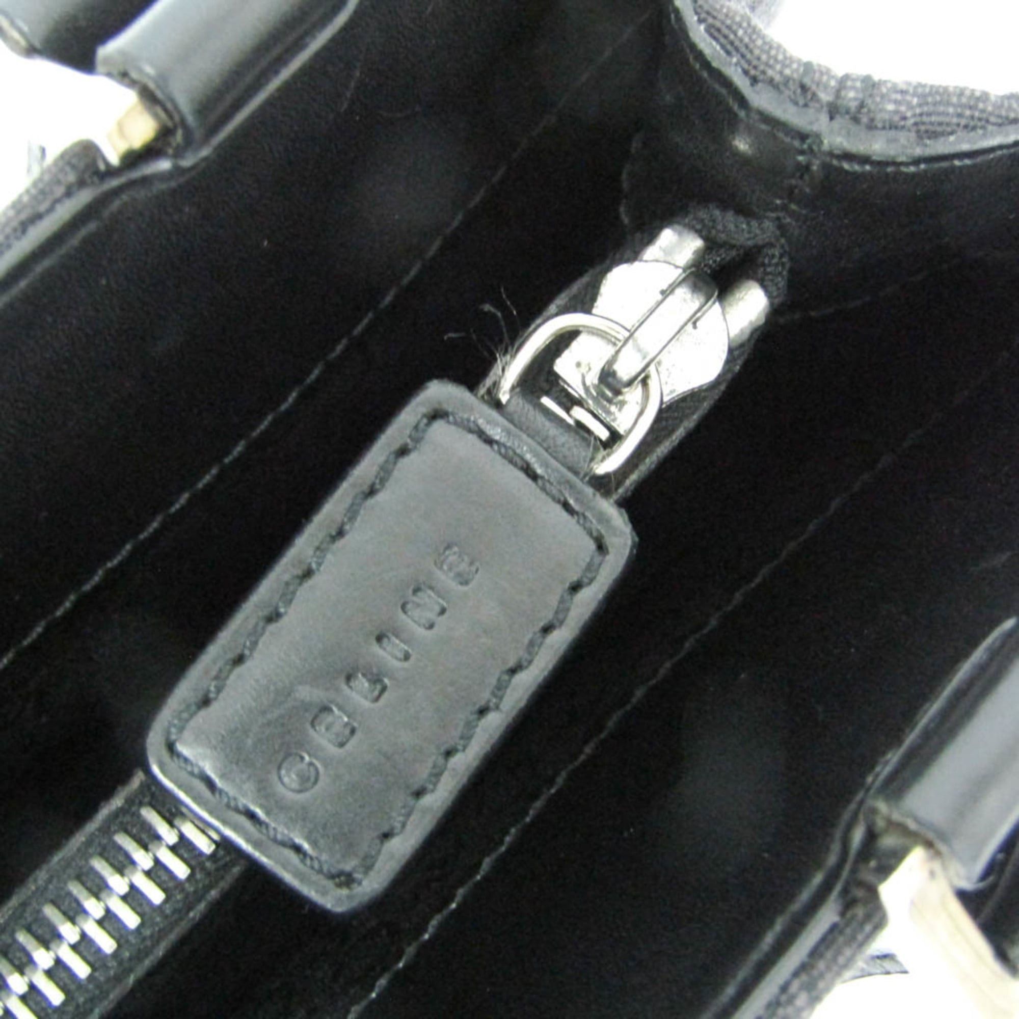 Celine Celine C Macadam Carriage Pattern Women's Canvas,Leather Handbag Black,Dark Brown Size ONE SIZE - 12 Thumbnail