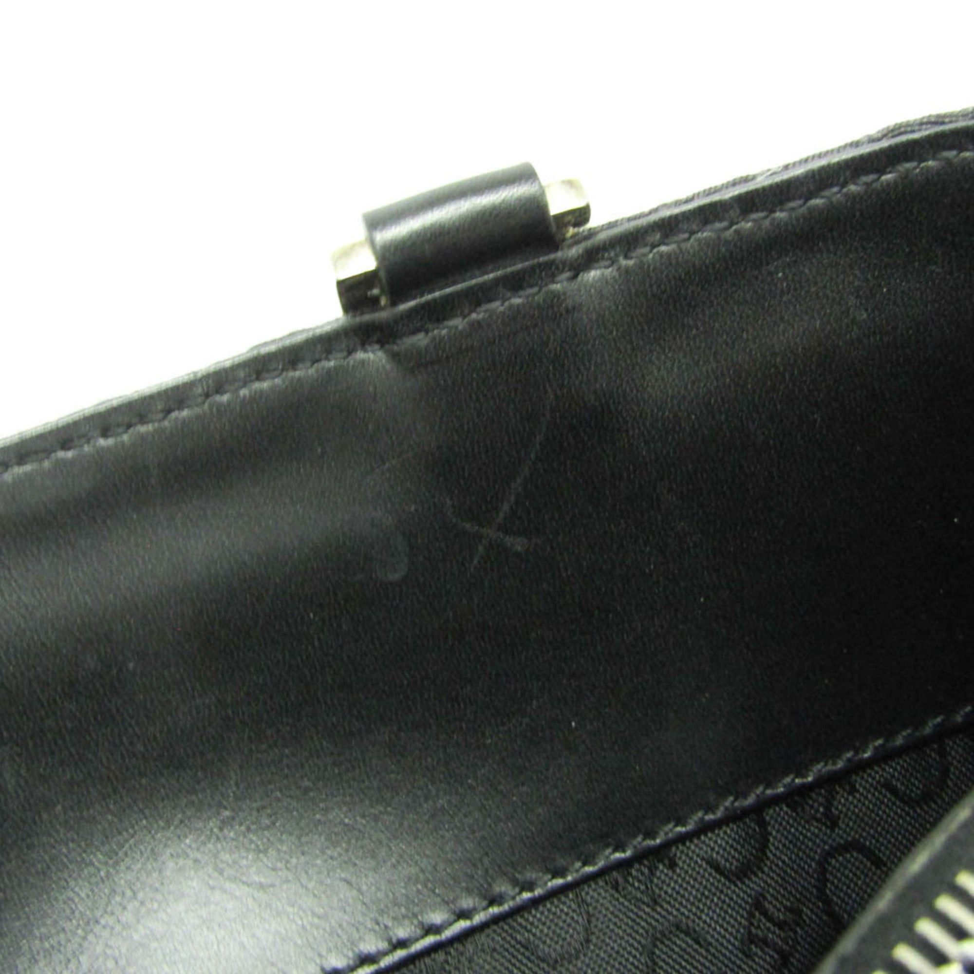 Celine Celine C Macadam Carriage Pattern Women's Canvas,Leather Handbag Black,Dark Brown Size ONE SIZE - 13 Thumbnail