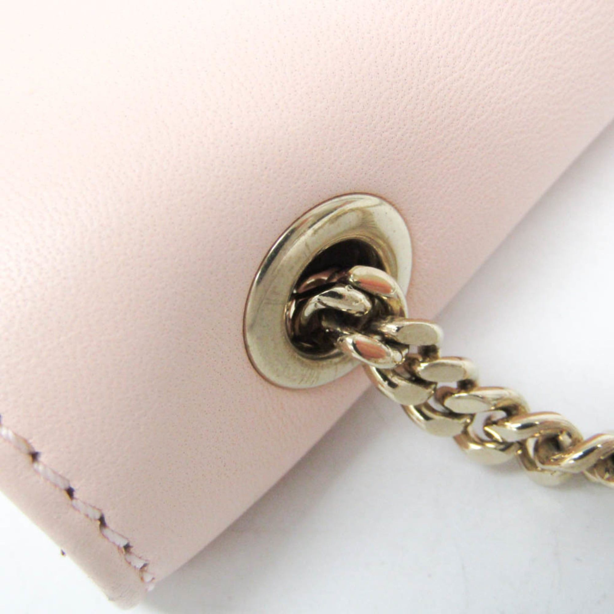 Chloe Chloé Ribbon Chain Shoulder Bag Women's Leather Shoulder Bag Light Beige,Light Pink Size ONE SIZE - 9 Thumbnail