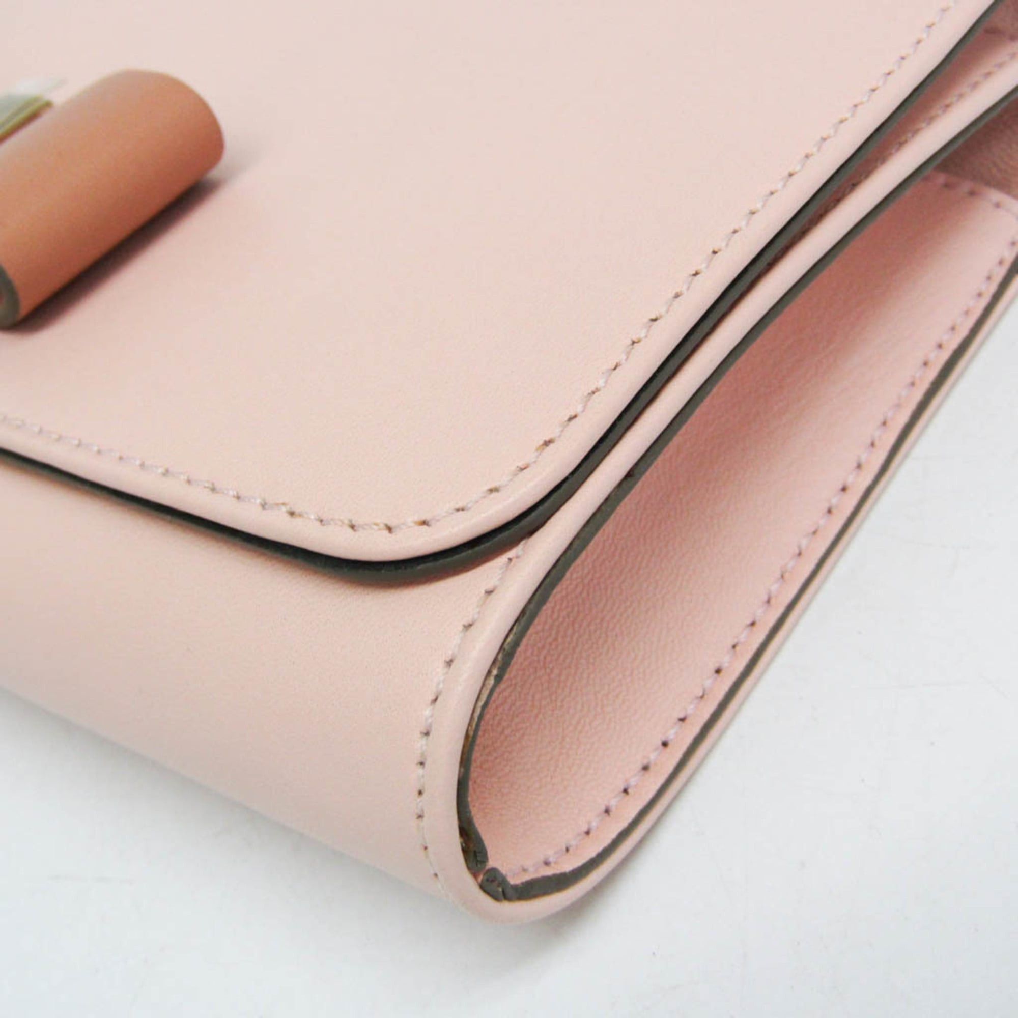 Chloe Chloé Ribbon Chain Shoulder Bag Women's Leather Shoulder Bag Light Beige,Light Pink Size ONE SIZE - 5 Thumbnail