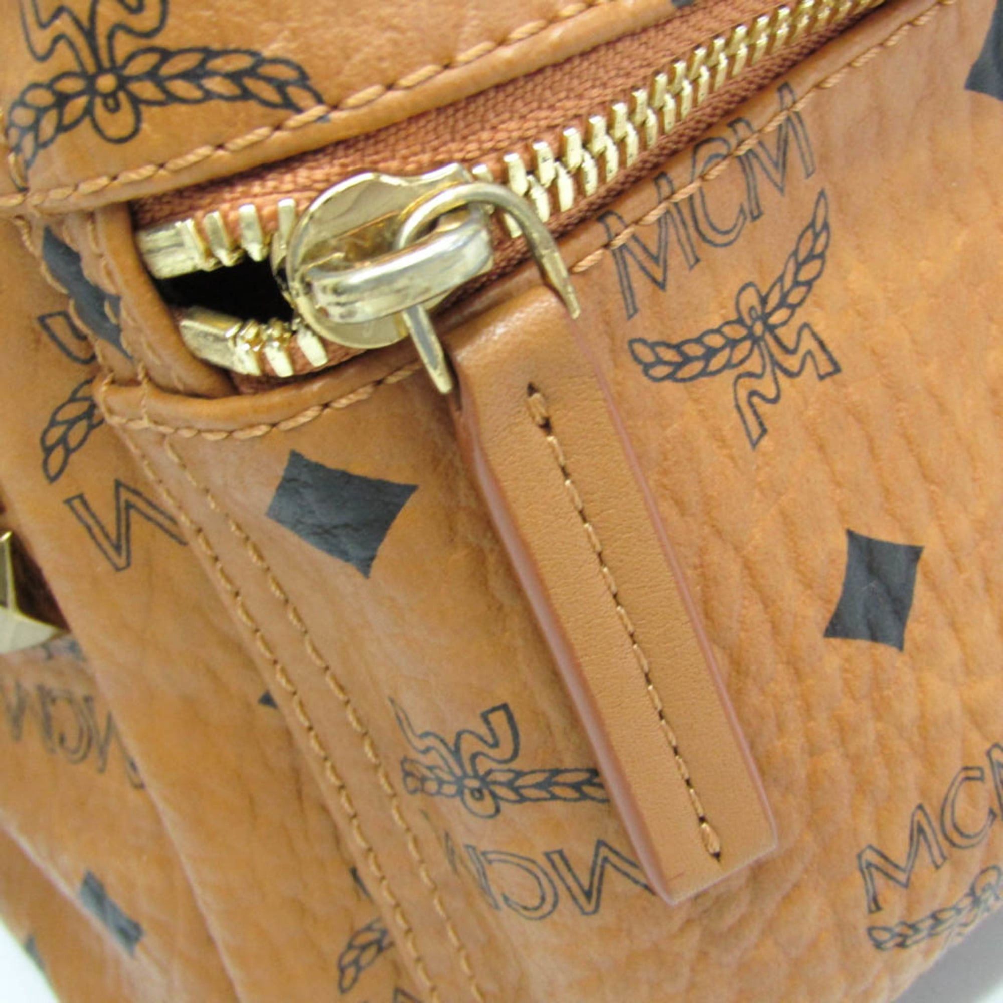 MCM MCM Visetos Mini MMK6SVE41C0001 Women's Coated Canvas Backpack Brown Size ONE SIZE - 7 Thumbnail
