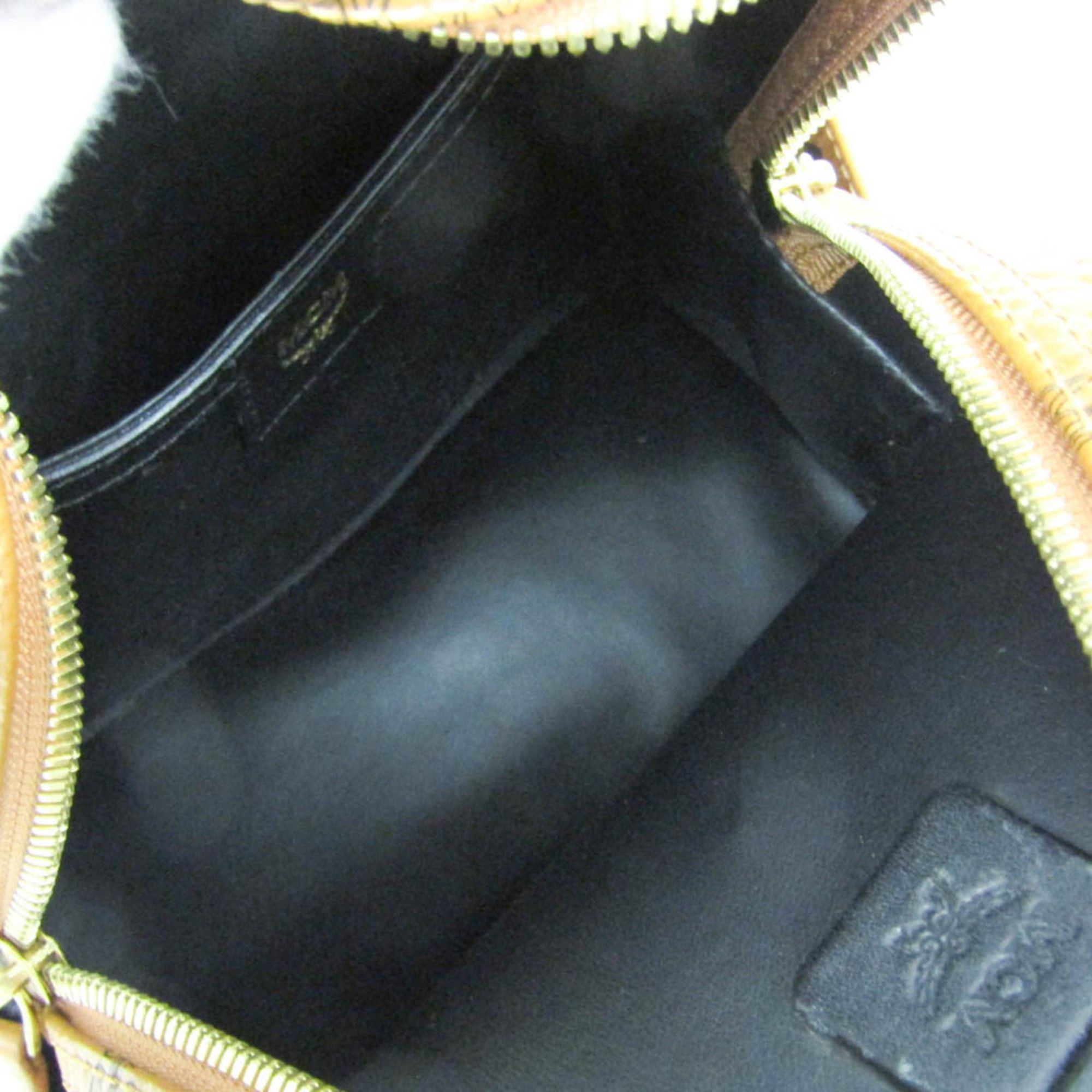 MCM MCM Visetos Mini MMK6SVE41C0001 Women's Coated Canvas Backpack Brown Size ONE SIZE - 3 Thumbnail