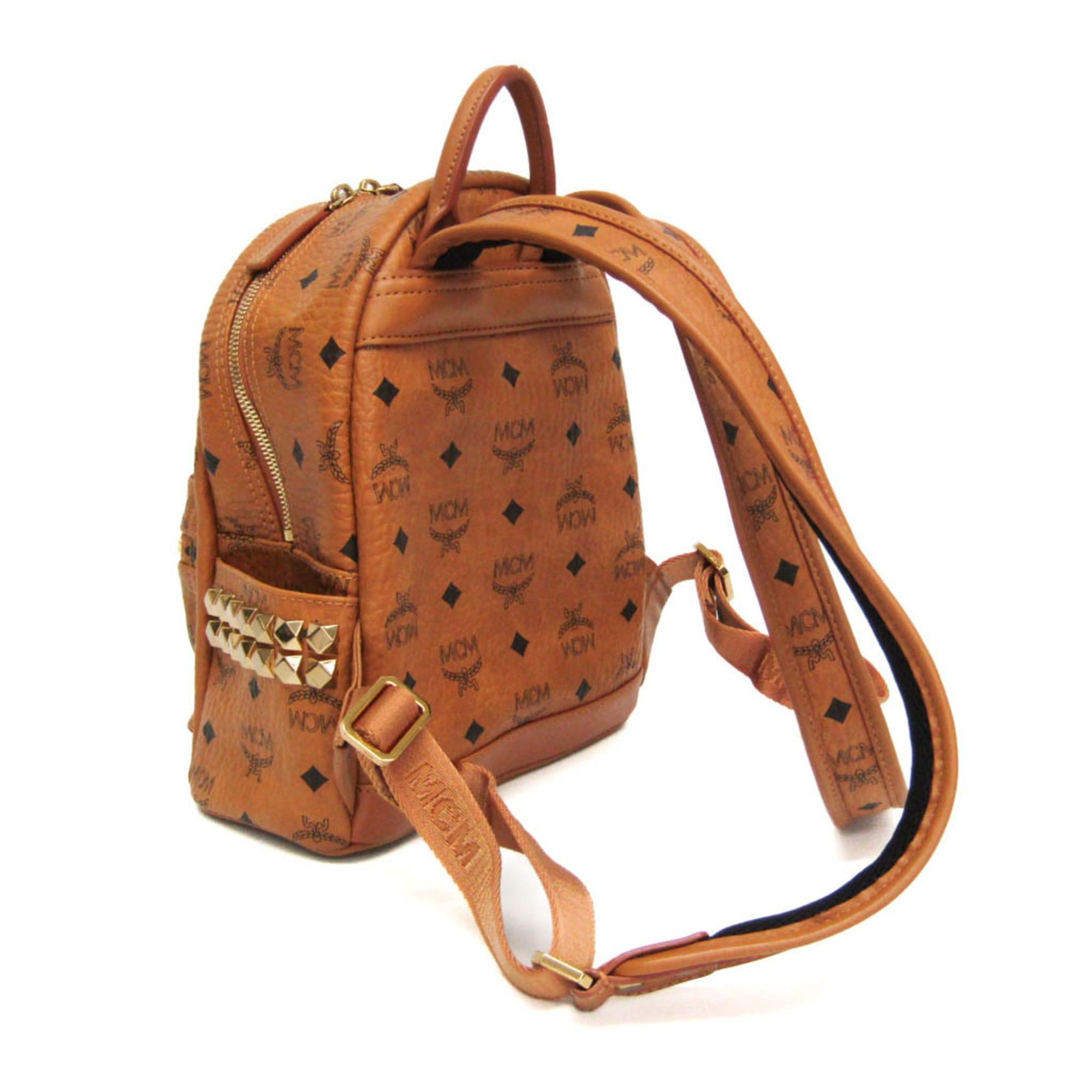 MCM MCM Visetos Mini MMK6SVE41C0001 Women's Coated Canvas Backpack Brown Size ONE SIZE - 2 Thumbnail