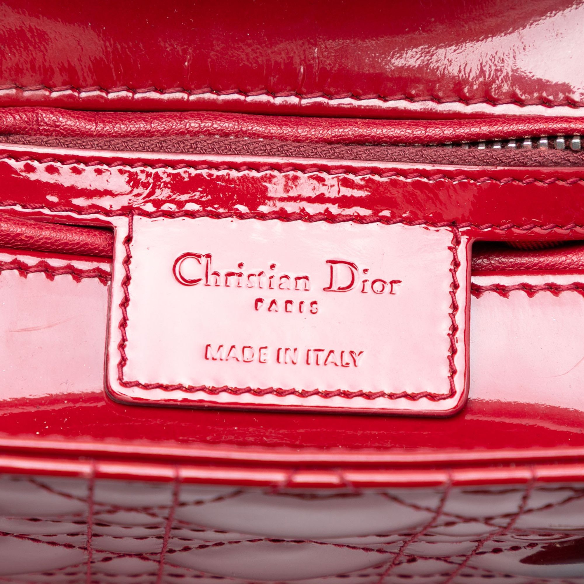 Dior Dior Medium Patent Cannage Lady Dior Size ONE SIZE - 6 Thumbnail