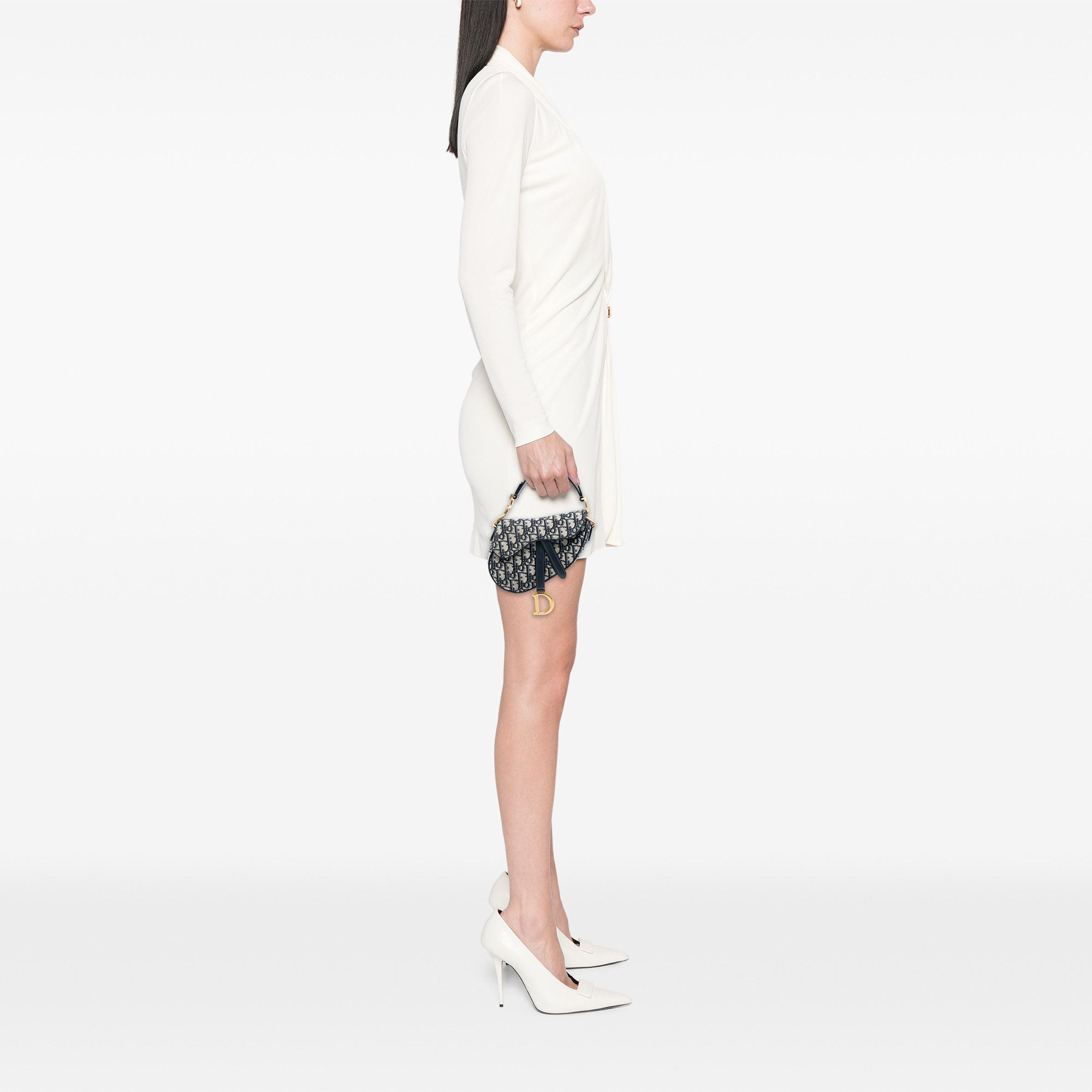 Dior Dior Mini Oblique Canvas Saddle Bag Size ONE SIZE - 7 Thumbnail