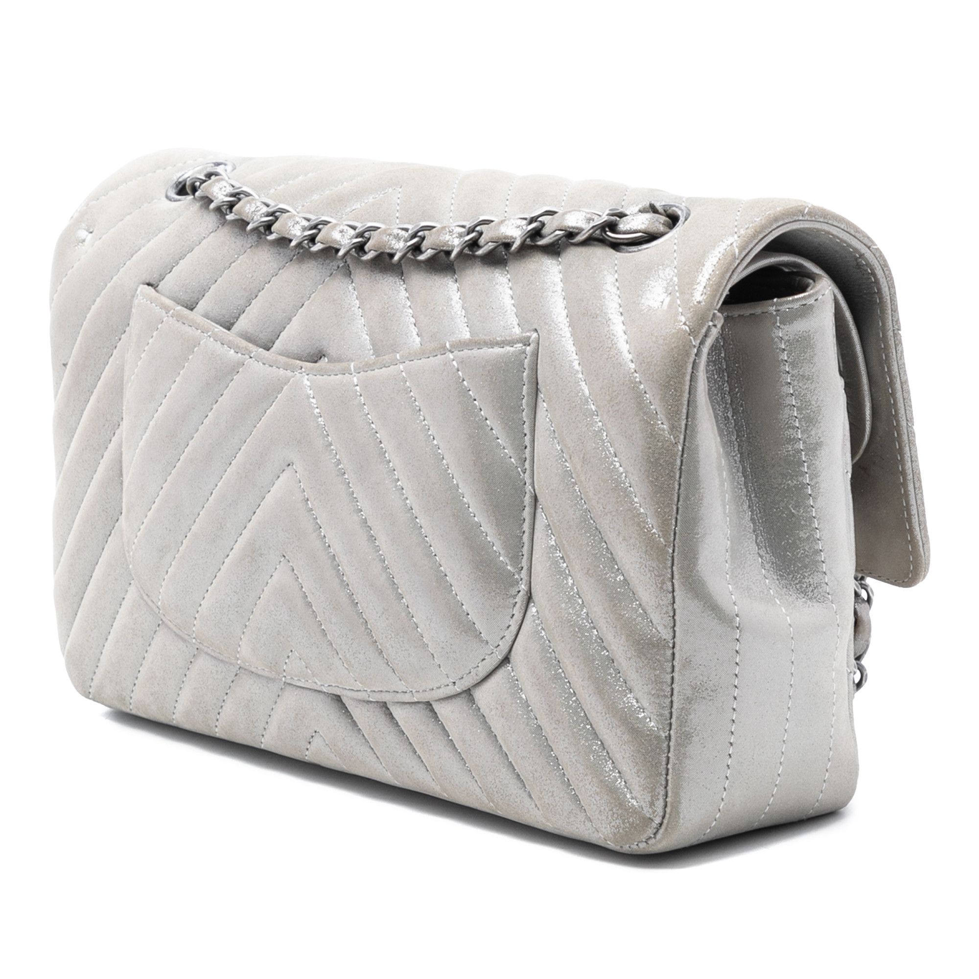 Chanel Chanel Medium Classic Chevron Iridescent Lambskin Double Flap Size ONE SIZE - 2 Thumbnail