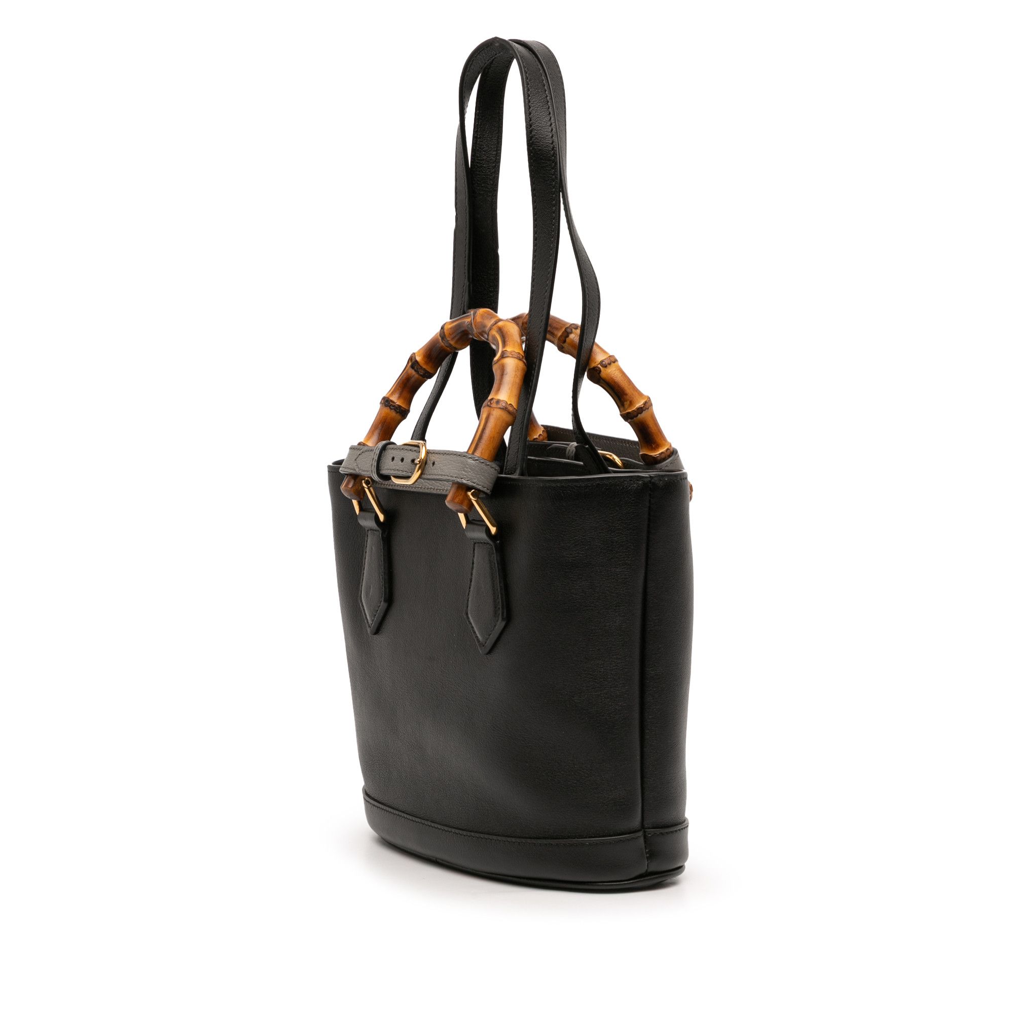Gucci Gucci Small Calfskin Bamboo Diana Convertible Bucket Bag Size ONE SIZE - 2 Thumbnail
