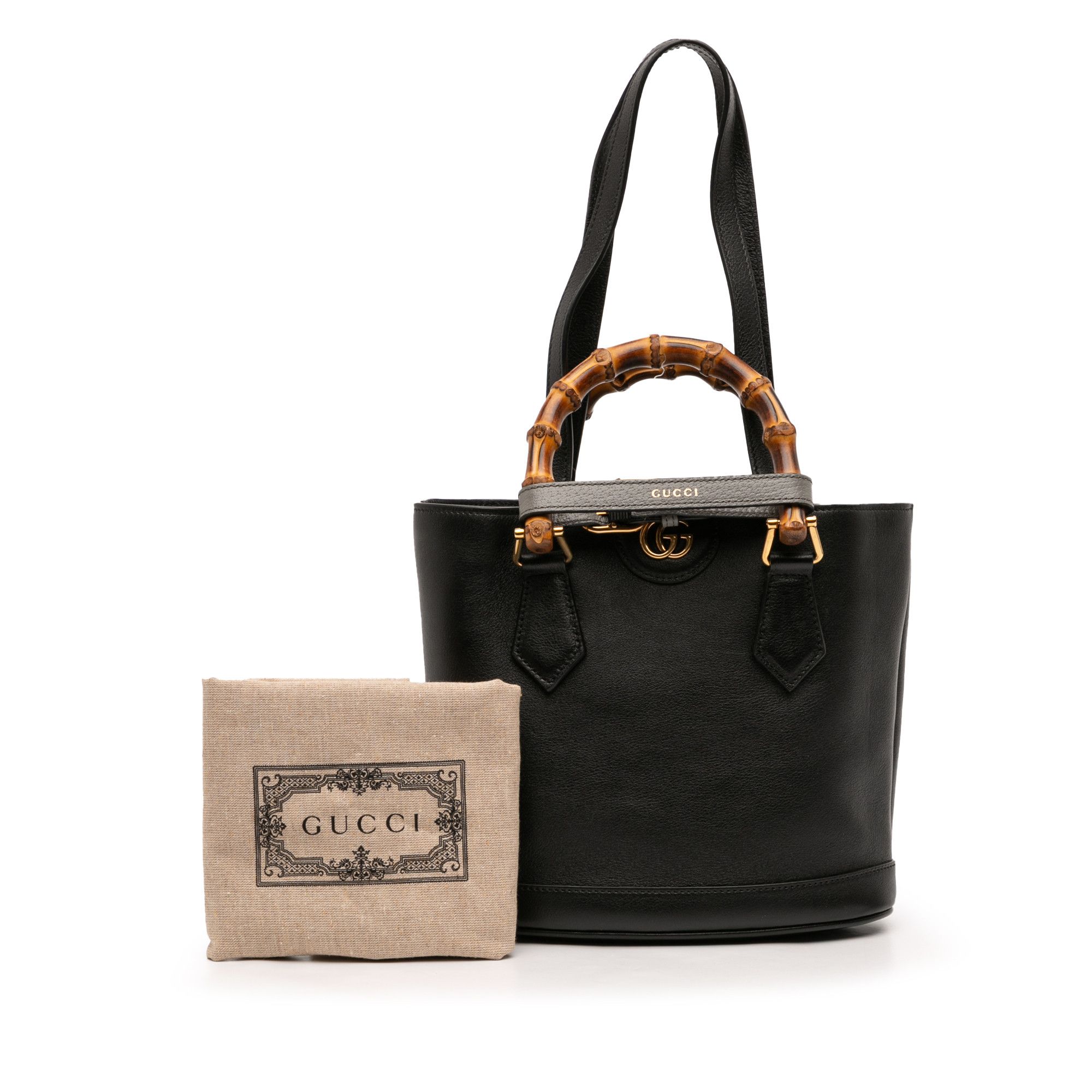 Gucci Gucci Small Calfskin Bamboo Diana Convertible Bucket Bag Size ONE SIZE - 12 Thumbnail
