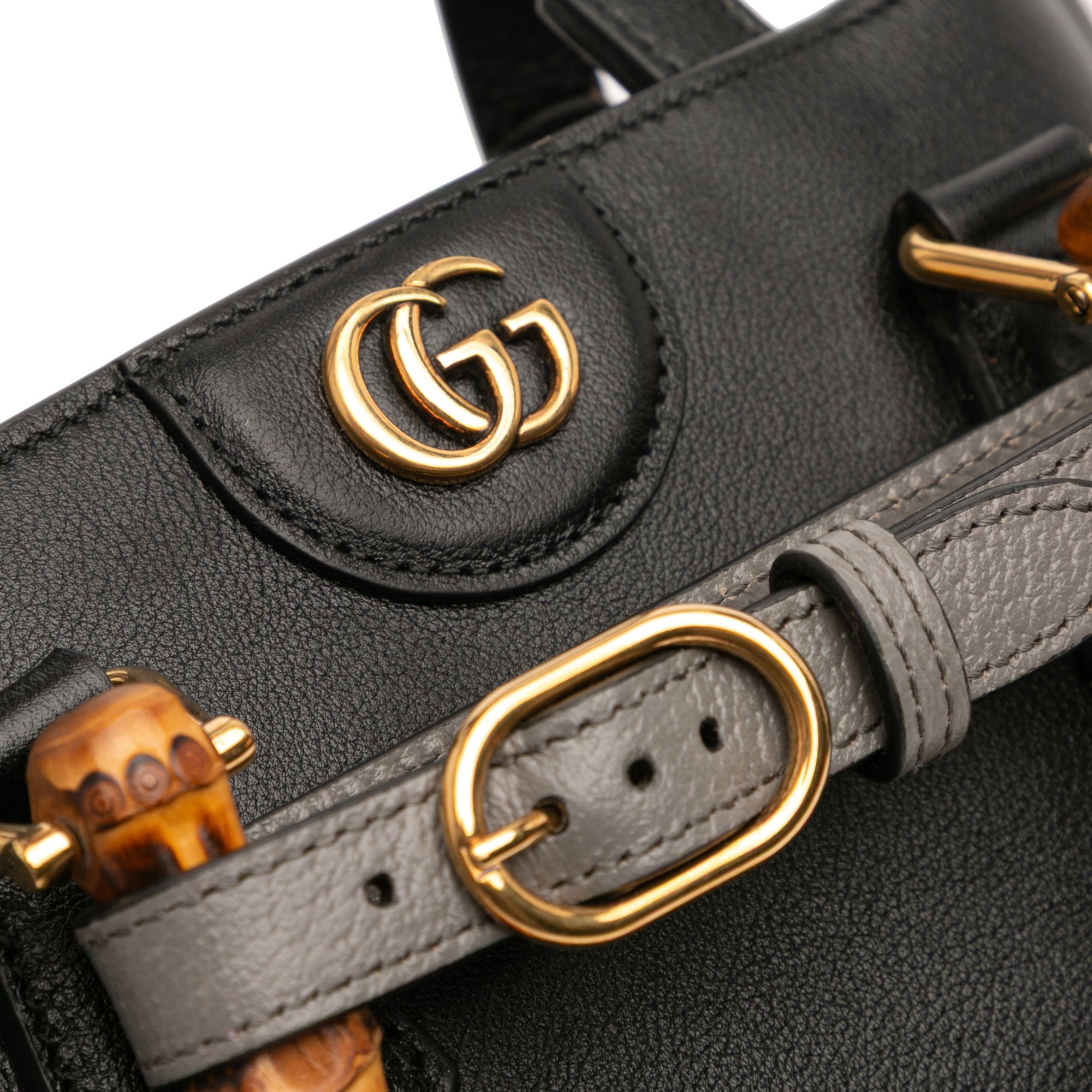 Gucci Gucci Small Calfskin Bamboo Diana Convertible Bucket Bag Size ONE SIZE - 7 Thumbnail