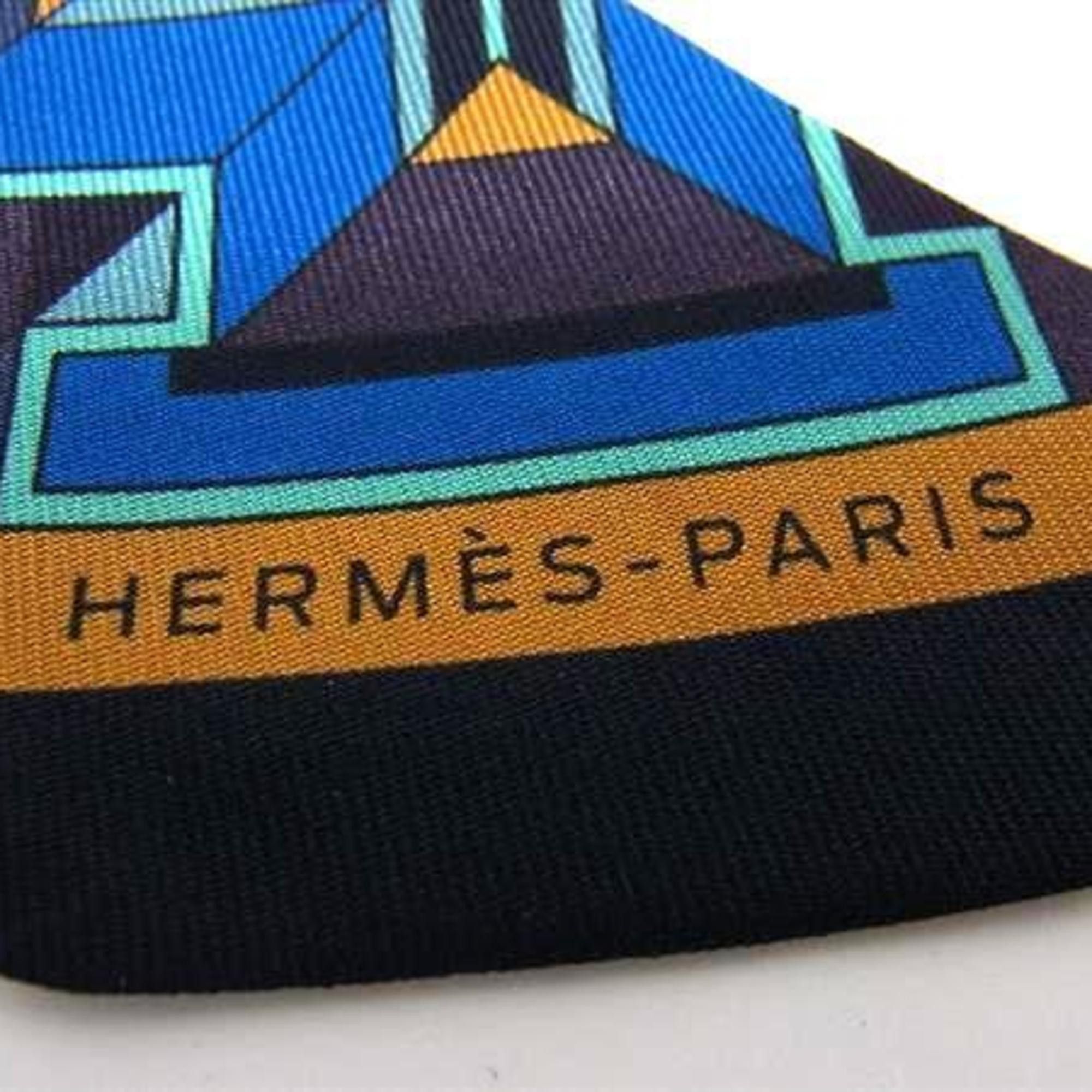Hermes HERMES Ribbon Scarf, Twilly, 062881S02, Multicolor, Silk, Women's, LE FIL D'ARIANE, Ariadne's Thread Size ONE SIZE - 2 Thumbnail