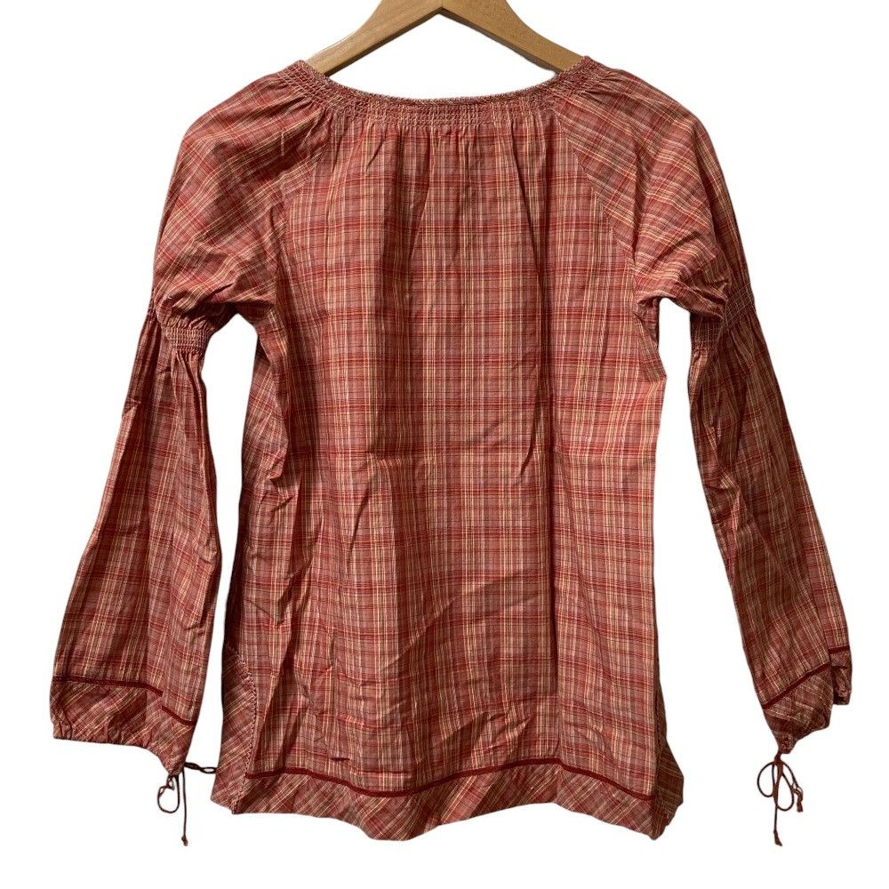 Other Other PINK HOUSE Check Long Sleeve Blouse Textile Tops DUTY FREE for USA Size ONE SIZE - 3 Thumbnail