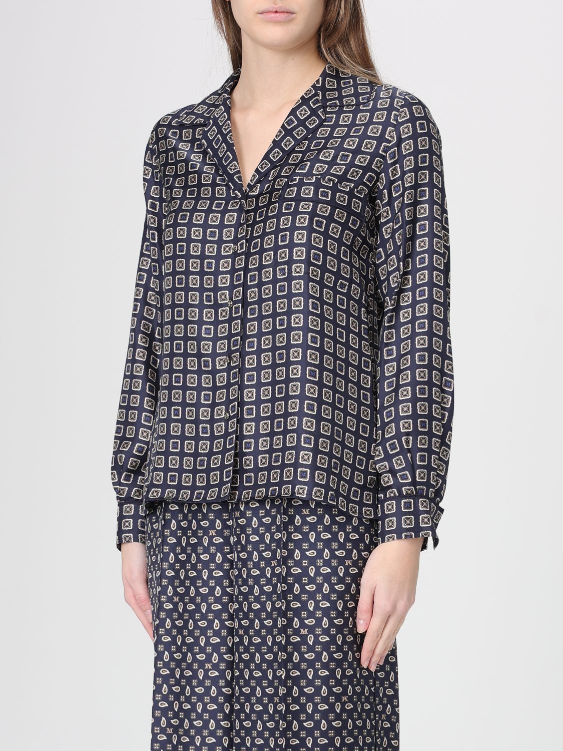Max Mara Max Mara Shirt Woman Blue Size XS / US 0-2 / IT 36-38 - 4 Thumbnail